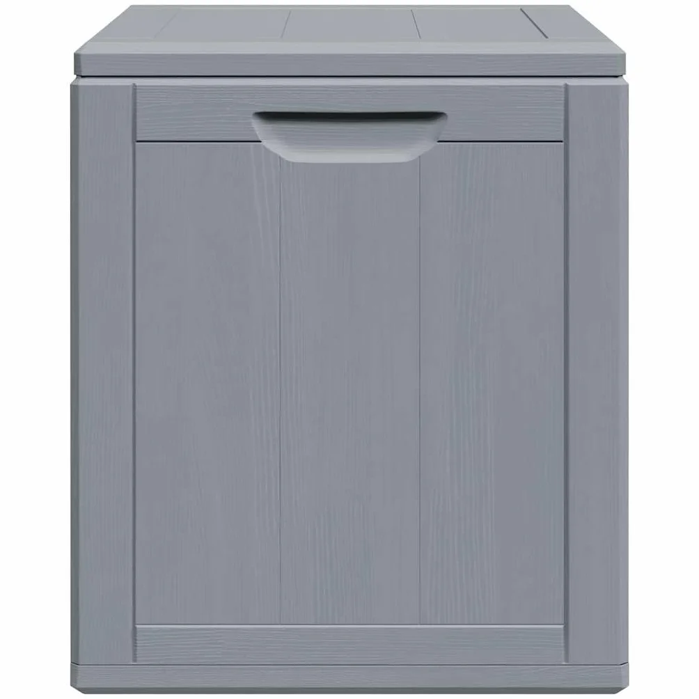 vidaXL Skrzynia ogrodowa, 90 L, szara, rattan PP, skrzynia ogrodowa, pojemnik do przechowywania, schowek, skrzynie ogrodowe