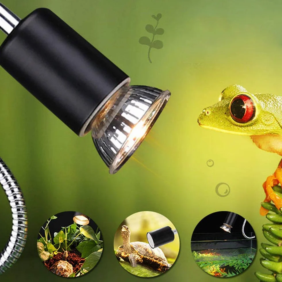 Oprawka do terrarium Lampa grzewcza żółwia Zaciskowa Obrotowa 360° dla gadów akwariowych