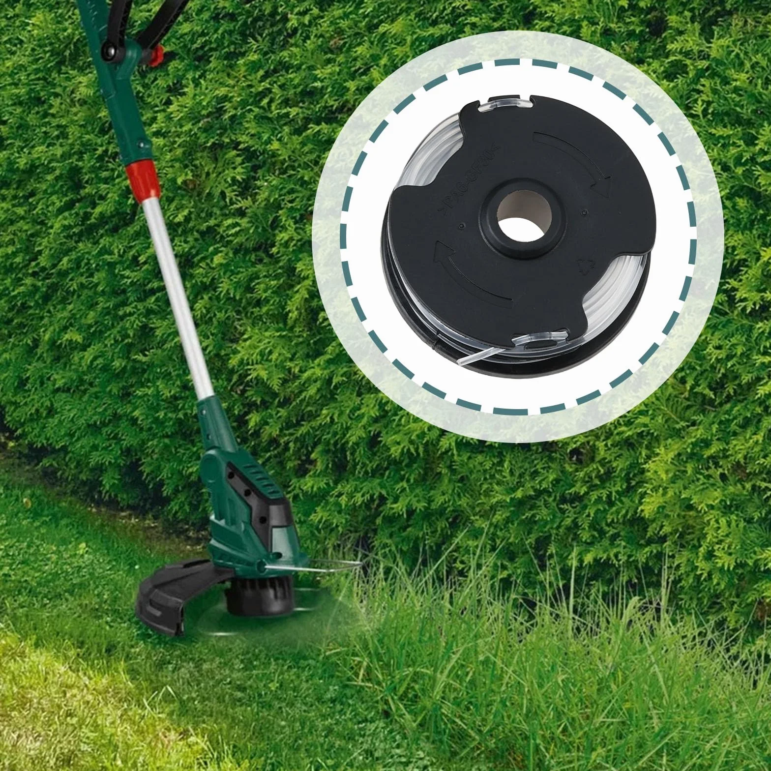 Zamiennik szpuli podkaszarki do trawy, kompatybilny z Parkside PRTA 20-Li A1 - IAN 311046 z żyłką 10 m