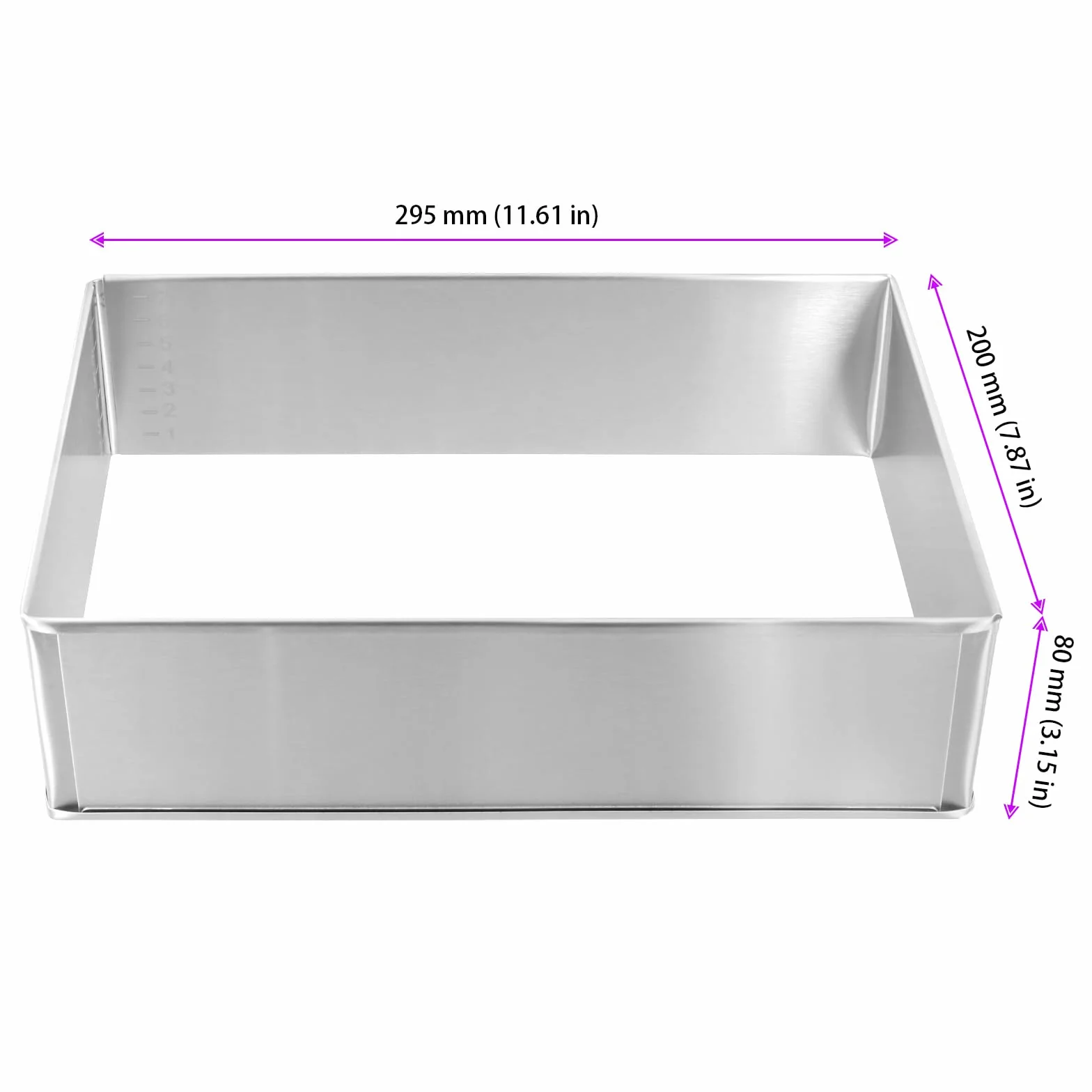 2 ramki do pieczenia, prostokątne, regulowane, prostokątne, ze stali nierdzewnej, prostokątne, regulowane, do przygotowywania tortów warstwowych, wysuwana do 50 x 35 x 8 cm