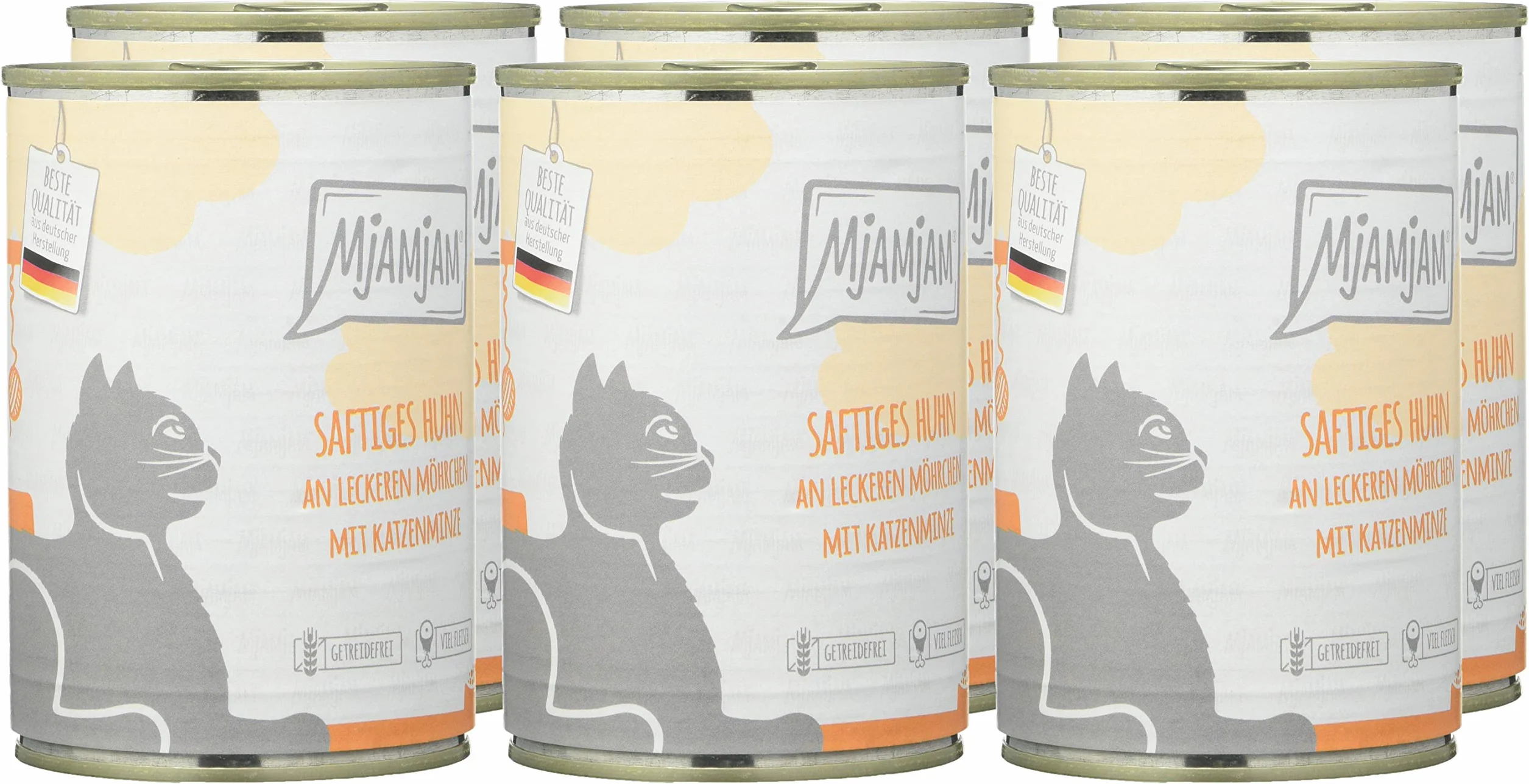 Mjamjam Karma dla Kota, Kurczak/Marchewka, 6 x 400 g