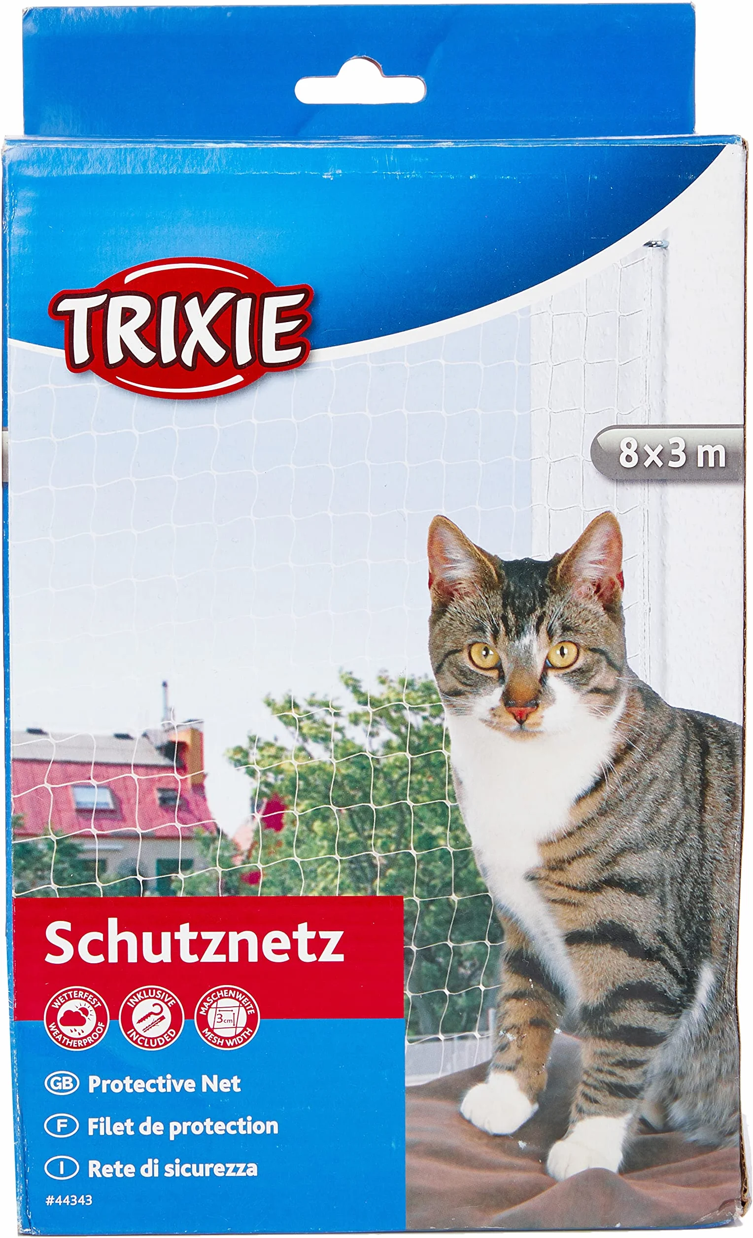 Trixie 44343 Siatka Ochronna Dla Zwierząt, 8 x 3 m, Bezbarwny
