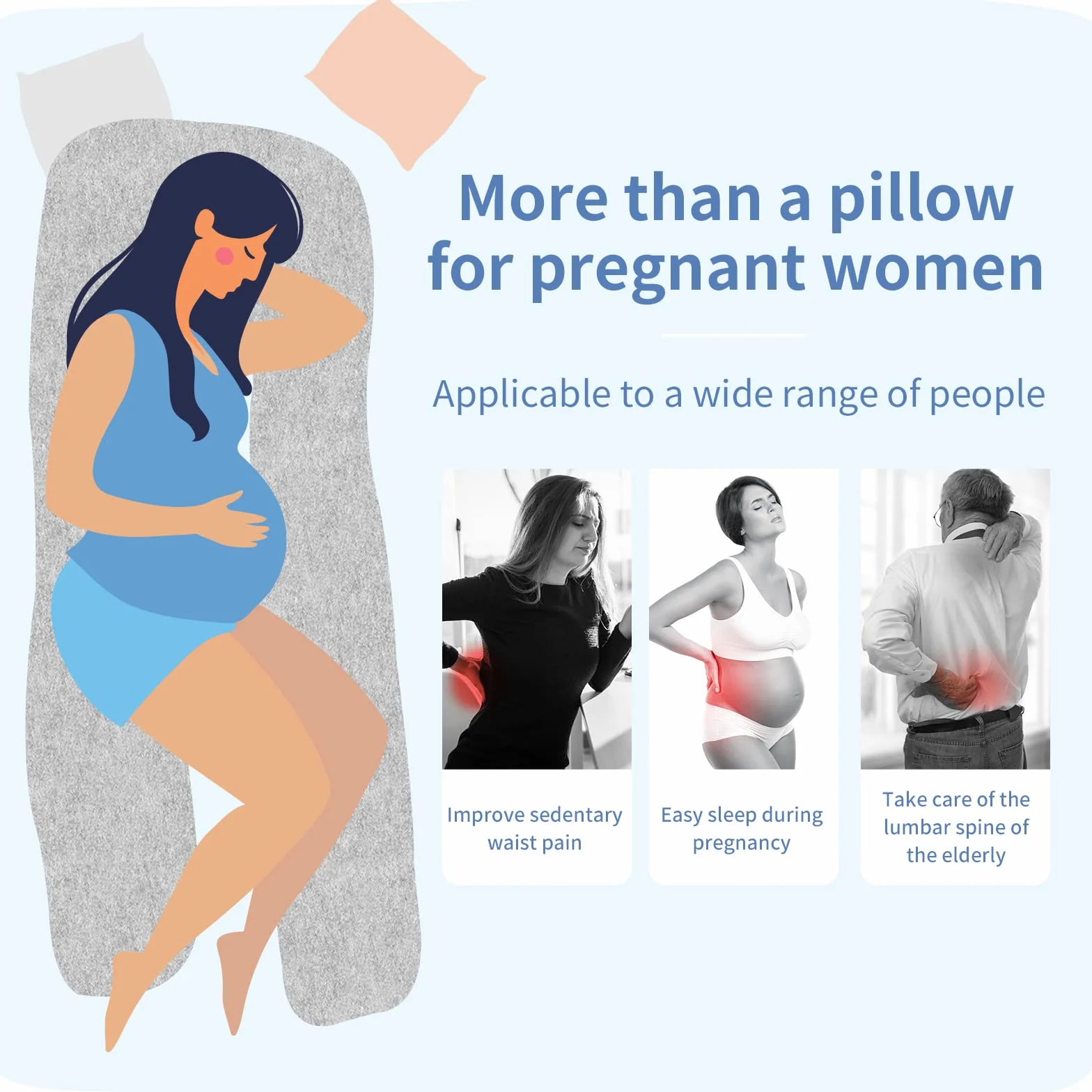 Poduszka ciążowa ze 100% bawełny, poduszka do spania na boku w kształcie litery U, poduszka do karmienia XXL, poduszka do przechowywania, poduszka ciążowa Body Pillow, ze zdejmowaną i nadającą