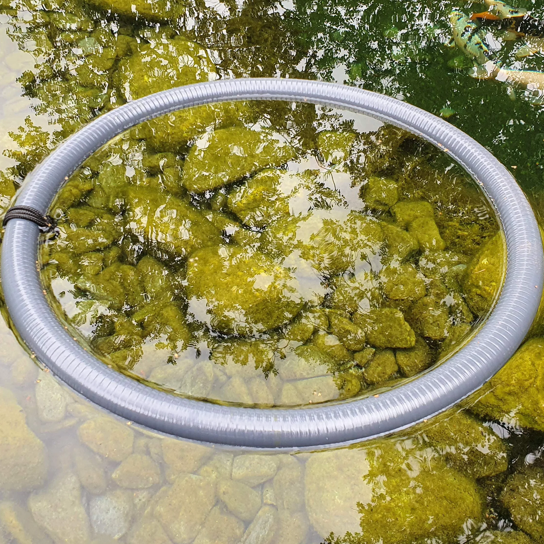 AUPROTEC Pierścień na karmę do stawu ogrodowego Ø 40-70 cm z linką