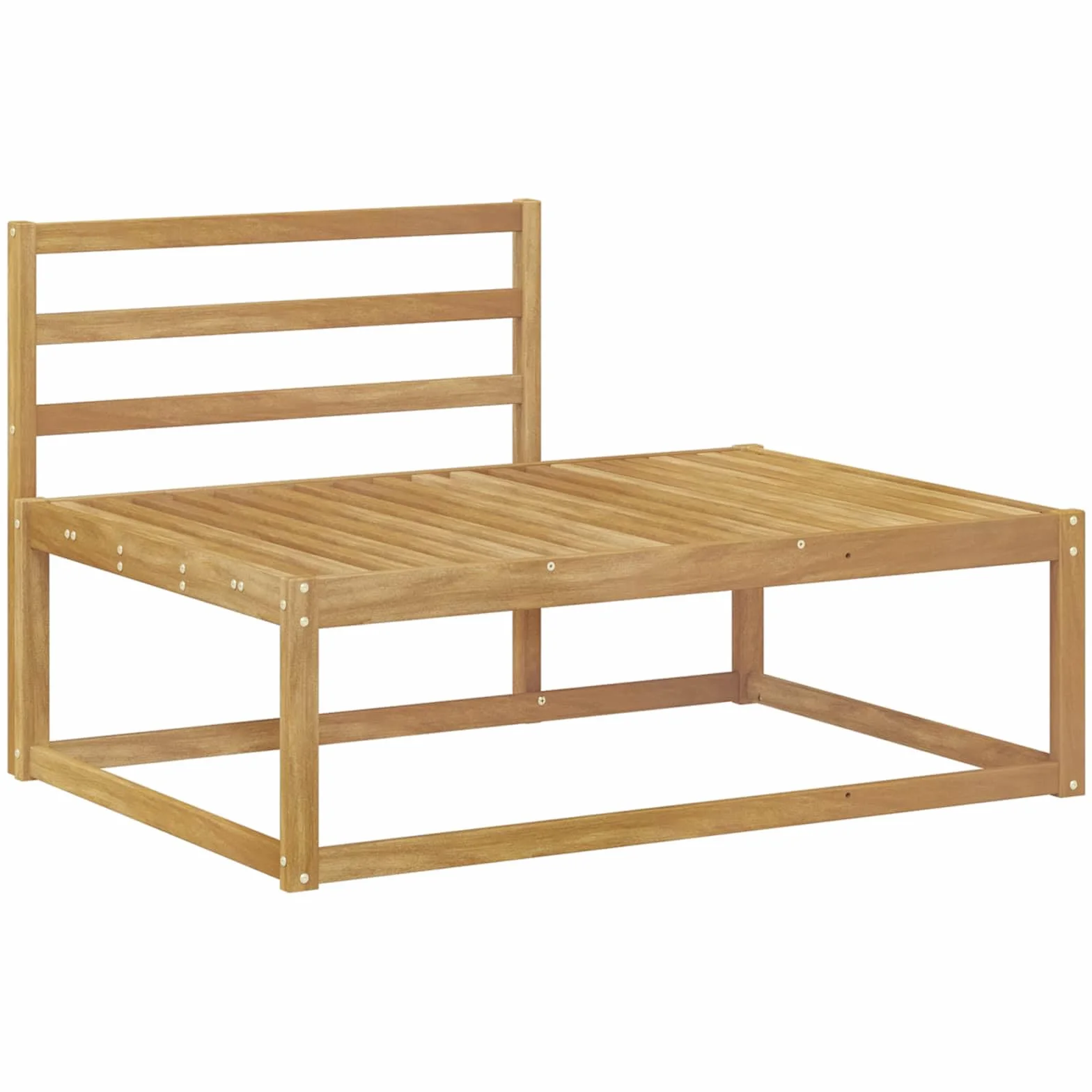 vidaXL Sofa końcowa na zewnątrz Biały 115 x 83 x 73 cm, Meble Ogrodowe na Balkon, Nowoczesny Modułowy Styl, Wytrzymały Relaks w Eleganckiej Formie