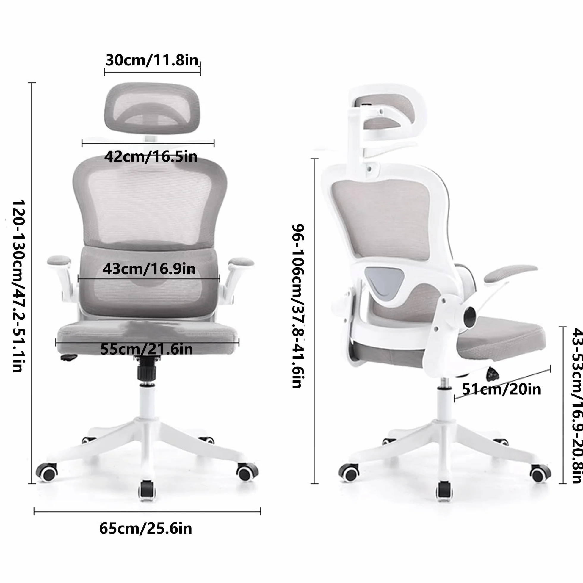 Ergonomiczne krzesło biurowe dla graczy z regulowanym zagłówkiem 3D, oparcie z siatki, zdejmowany wieszak na ubrania, obrotowy pochylenie, idealny do pracy studyjnej i biura kierowniczego, czarny