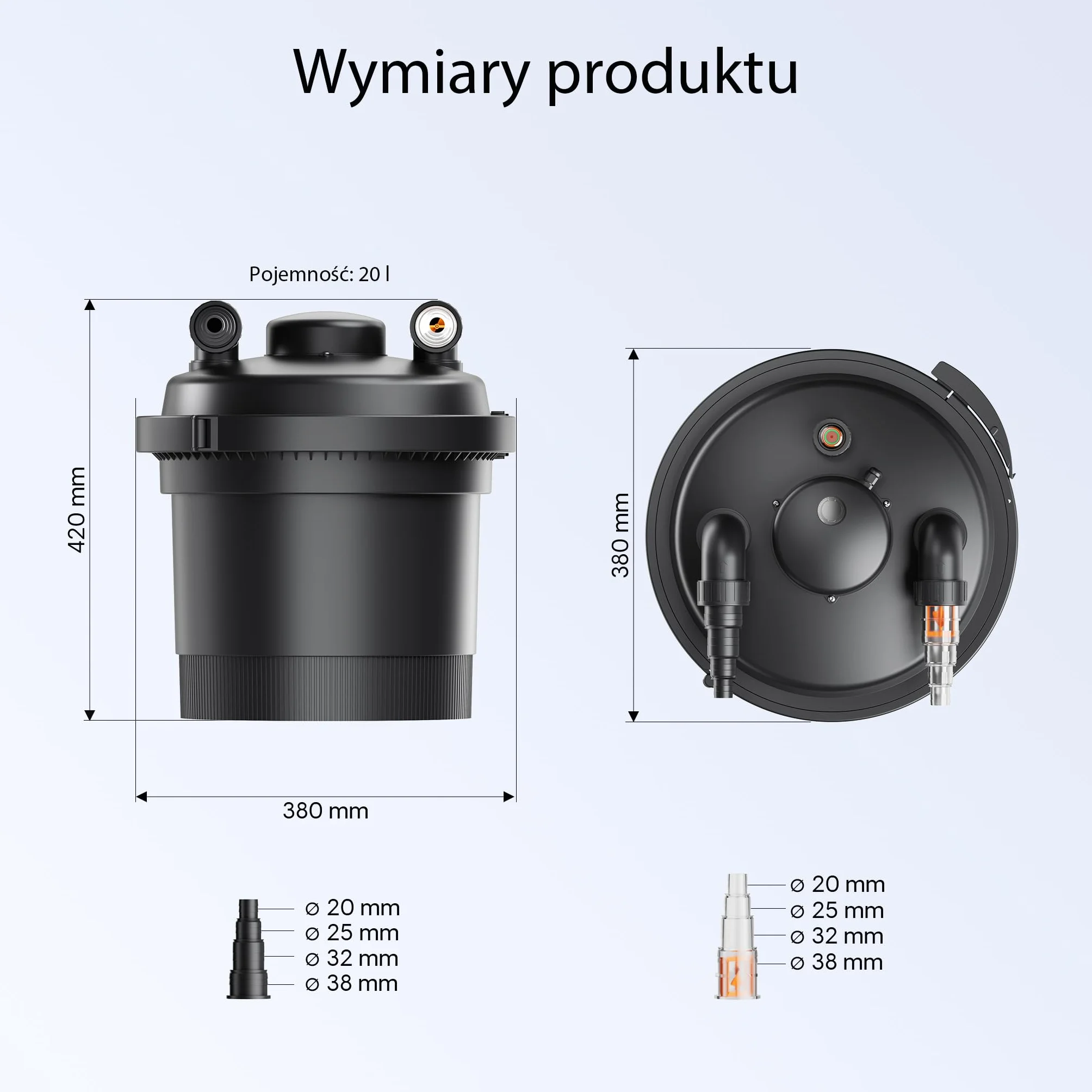 SunSun CPF-280 Filtr ciśnieniowy z UVC 11W klarownik filtrowy do stawu do 8000l