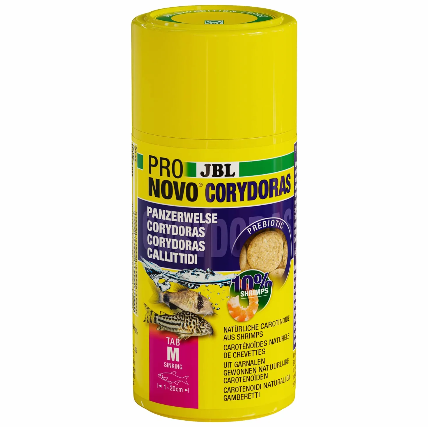 JBL PRONOVO CORYDORAS TAB Główna karma dla pancernych światów 1-20 cm, tabletki, rozmiar M, 100 ml