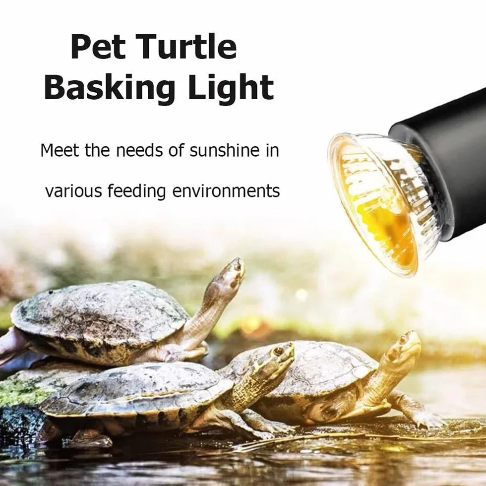 NEWFUN Lampa grzewcza dla gadów żółwi E27 25W 220V UVA UVB pełne spektrum ściemniana