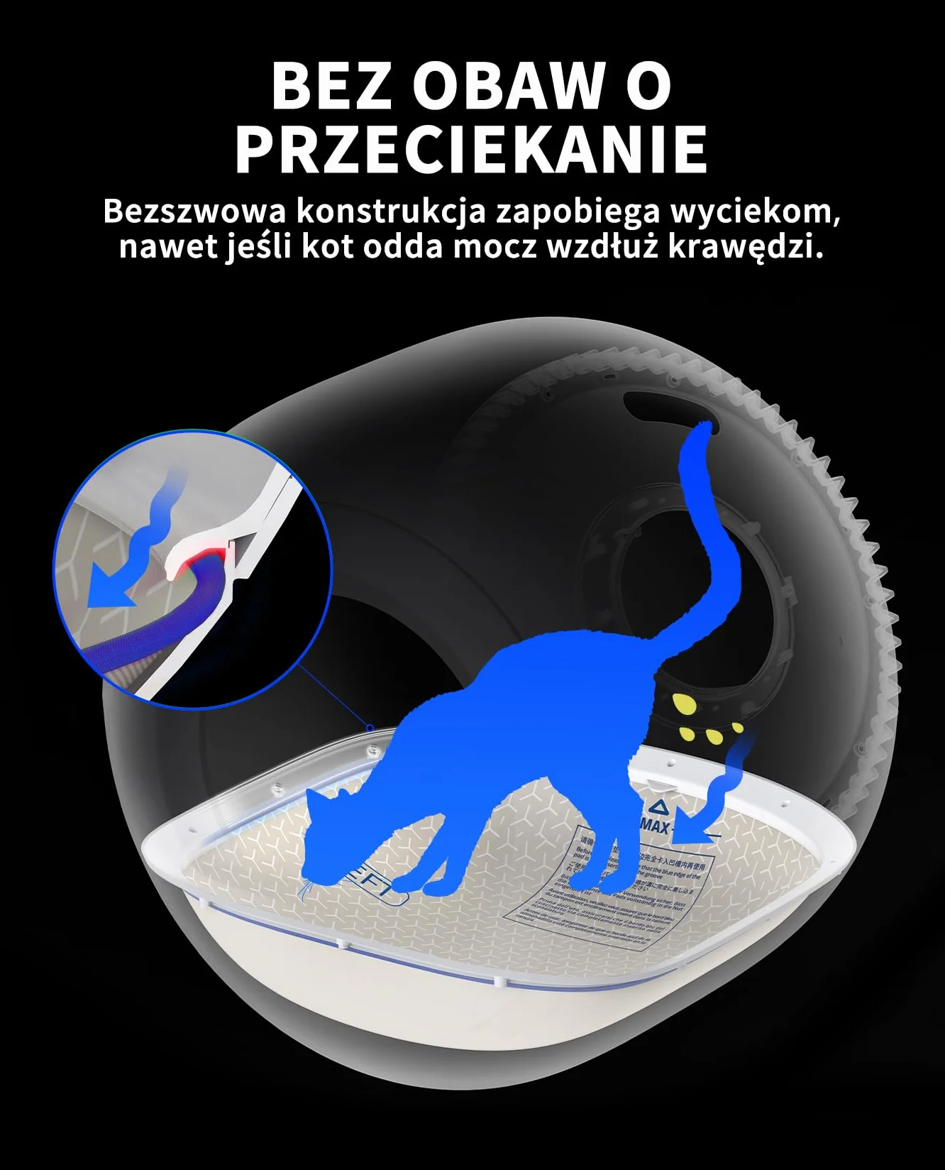 PETKIT Wkładki do Toalet dla Kotów PUROBOT ULTRA 44x44 cm
