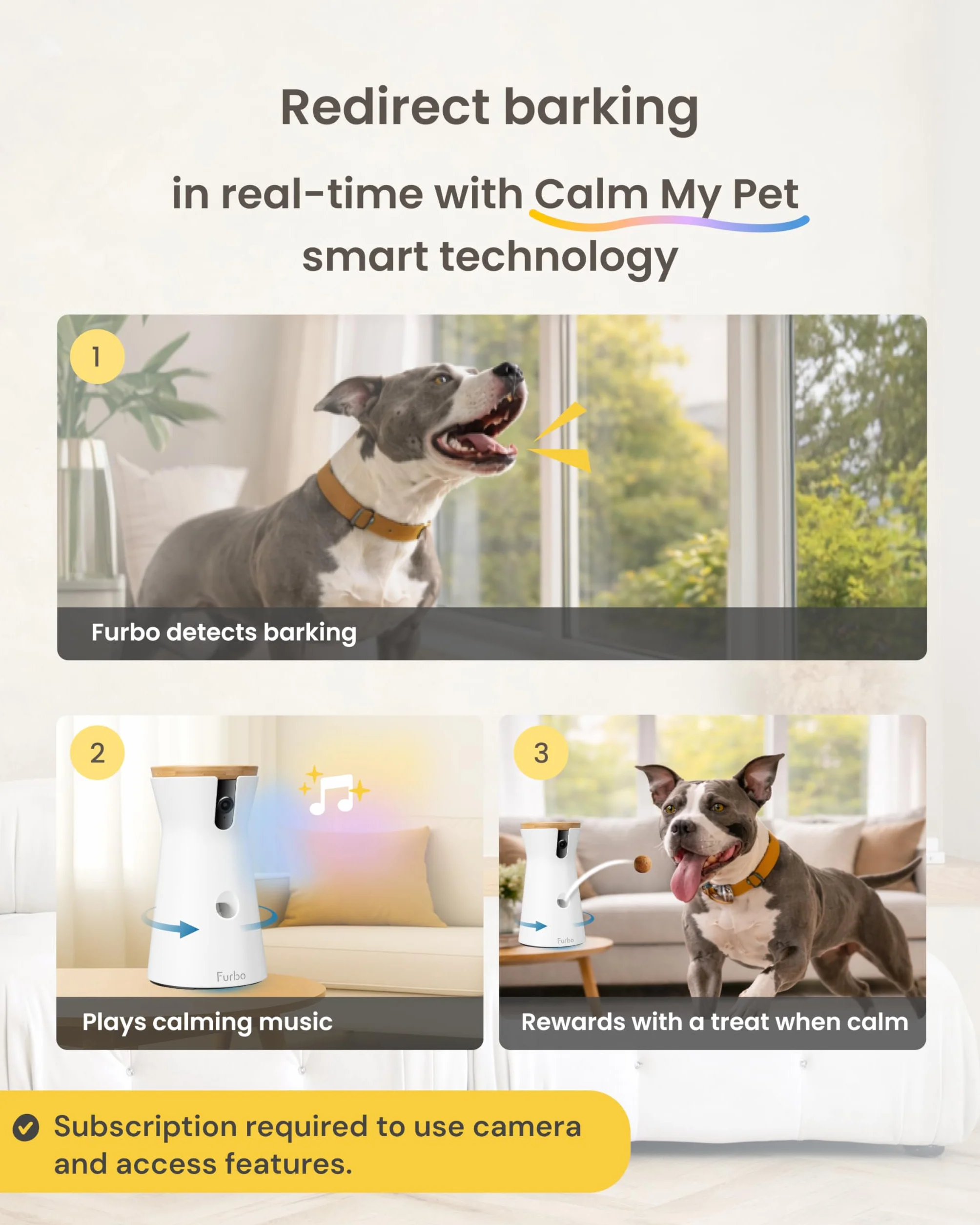 Furbo Kamera dla psów 360° z pakietem bezpieczeństwa w domu