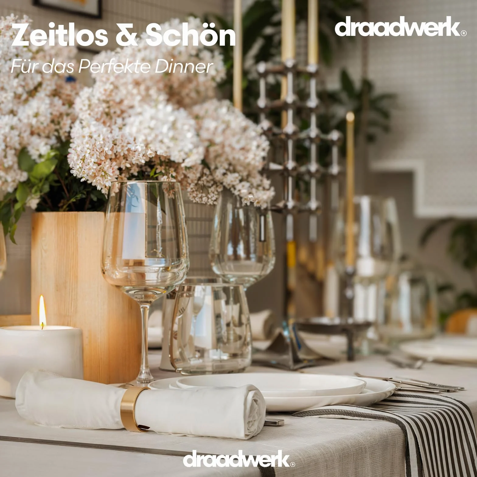 draadwerk® Pierścienie na serwetki, zestaw 8 sztuk, wysokiej jakości mosiądz, eleganckie wzornictwo, idealne akcenty na wesela, kolacje, święta, specjalne okazje (złoty, 8)