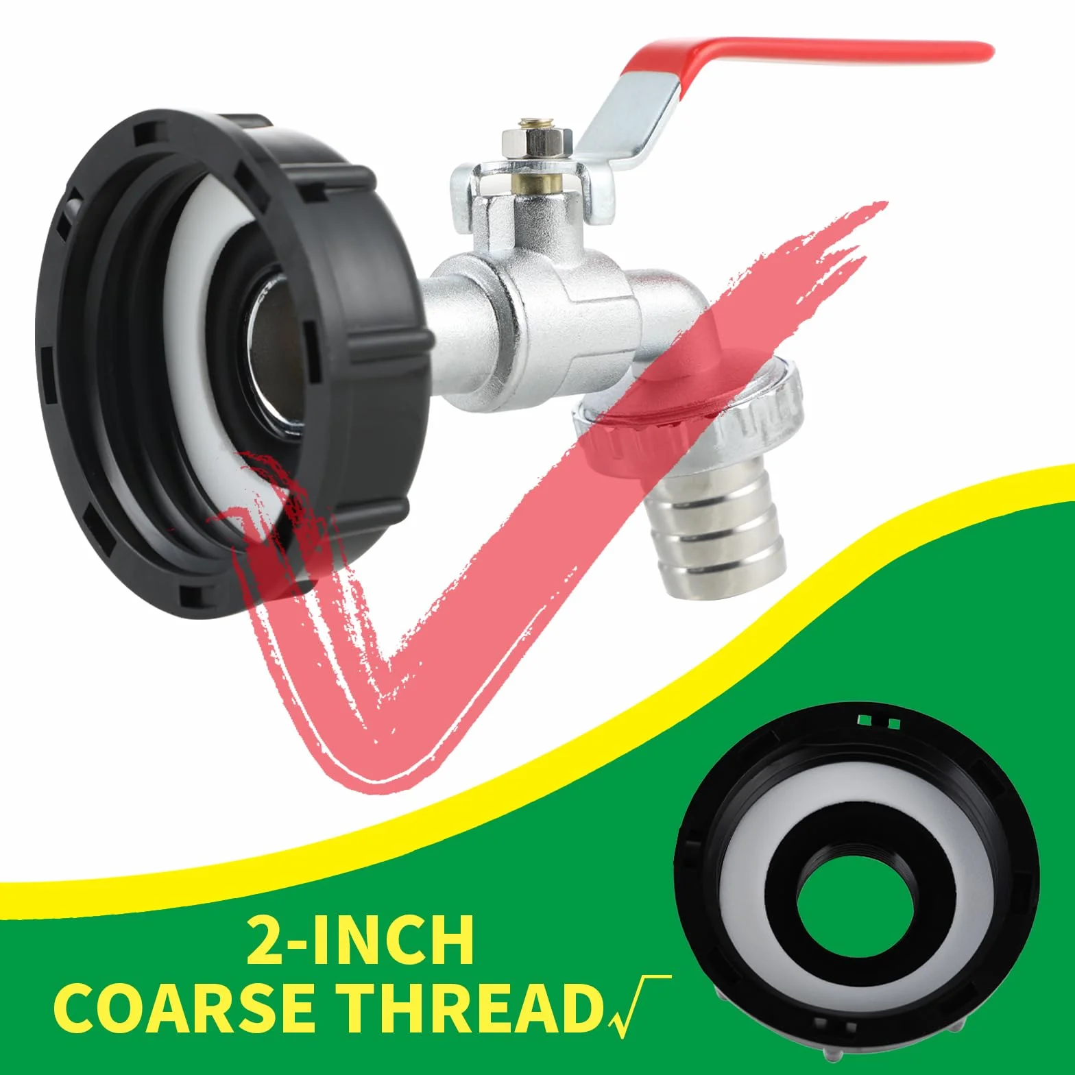 Zbiornik kran 1000L ibc złącze akcesoria S60X6 zawór kulowy 3/4 cala adapter adapter IBC pasuje do zbieracza wody deszczowej do adaptera zbiornika