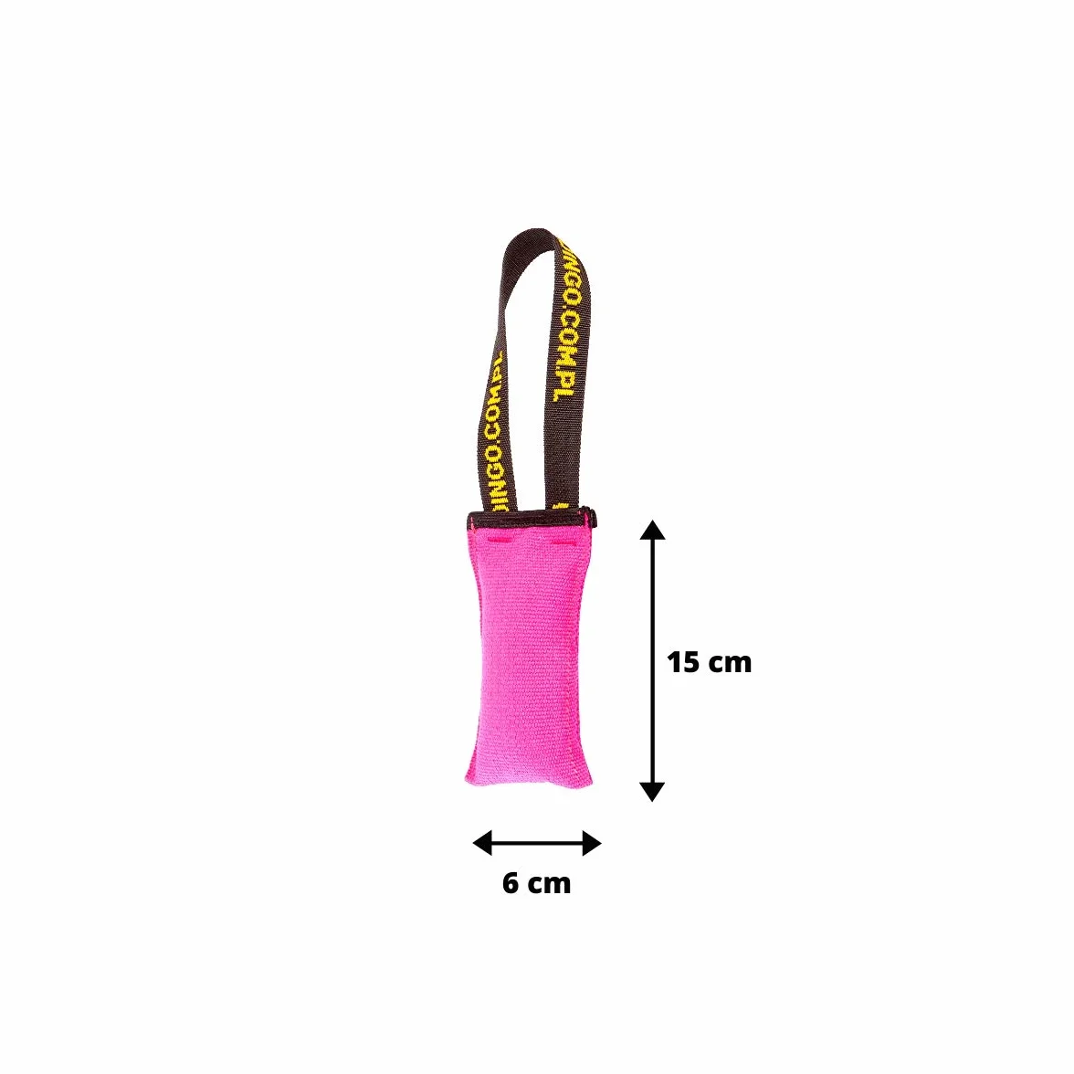Dingo Gryzak dla psa Agility ręcznie robiona zabawka 15 x 6 cm różowy