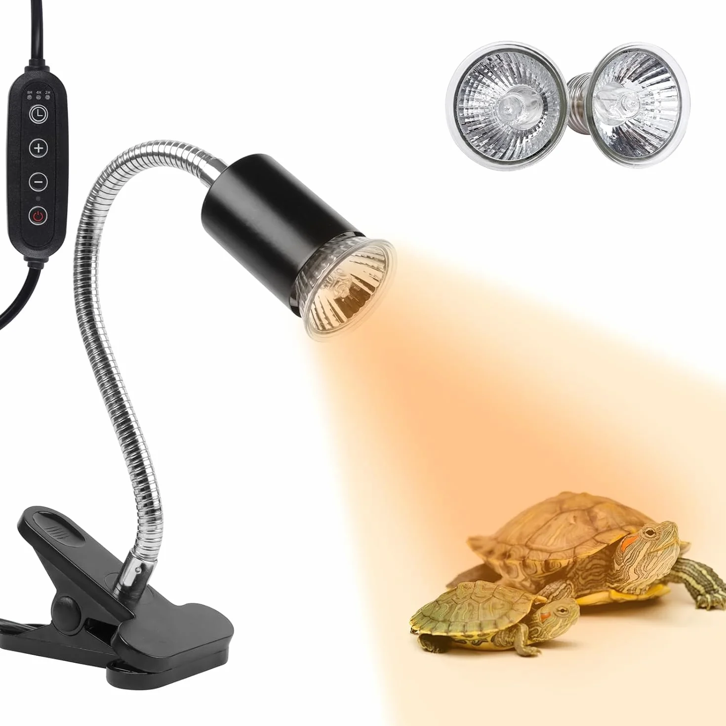 Lampa grzewcza do terrarium UVA UVB 25W+50W E27 dla żółwi, jaszczurek, gadów
