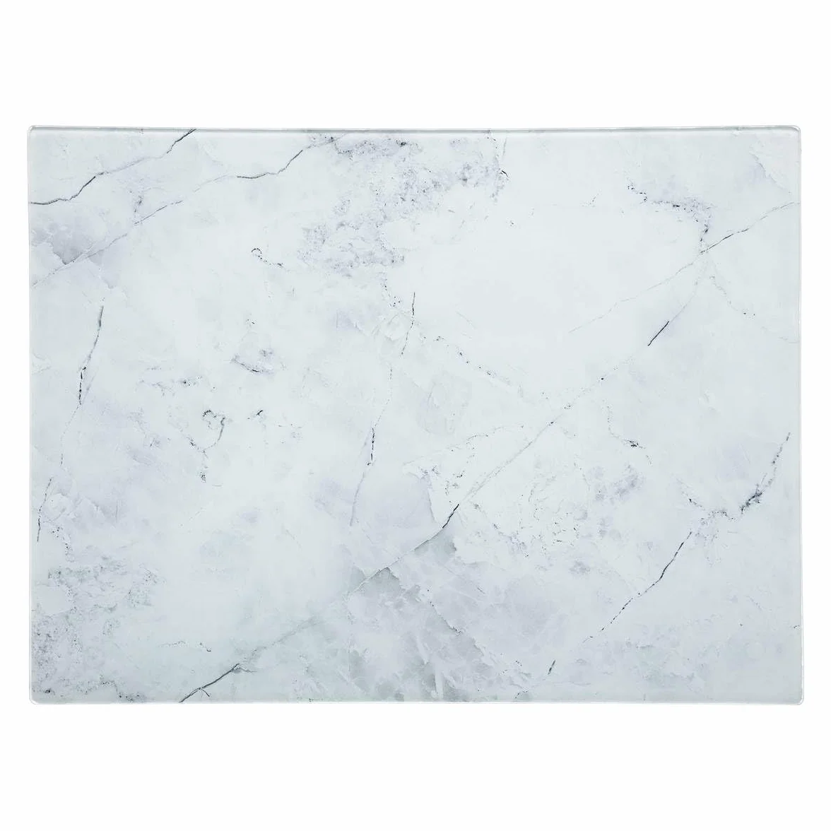 Deska do krojenia z hartowanego szkła biały marmur 40 x 30 cm