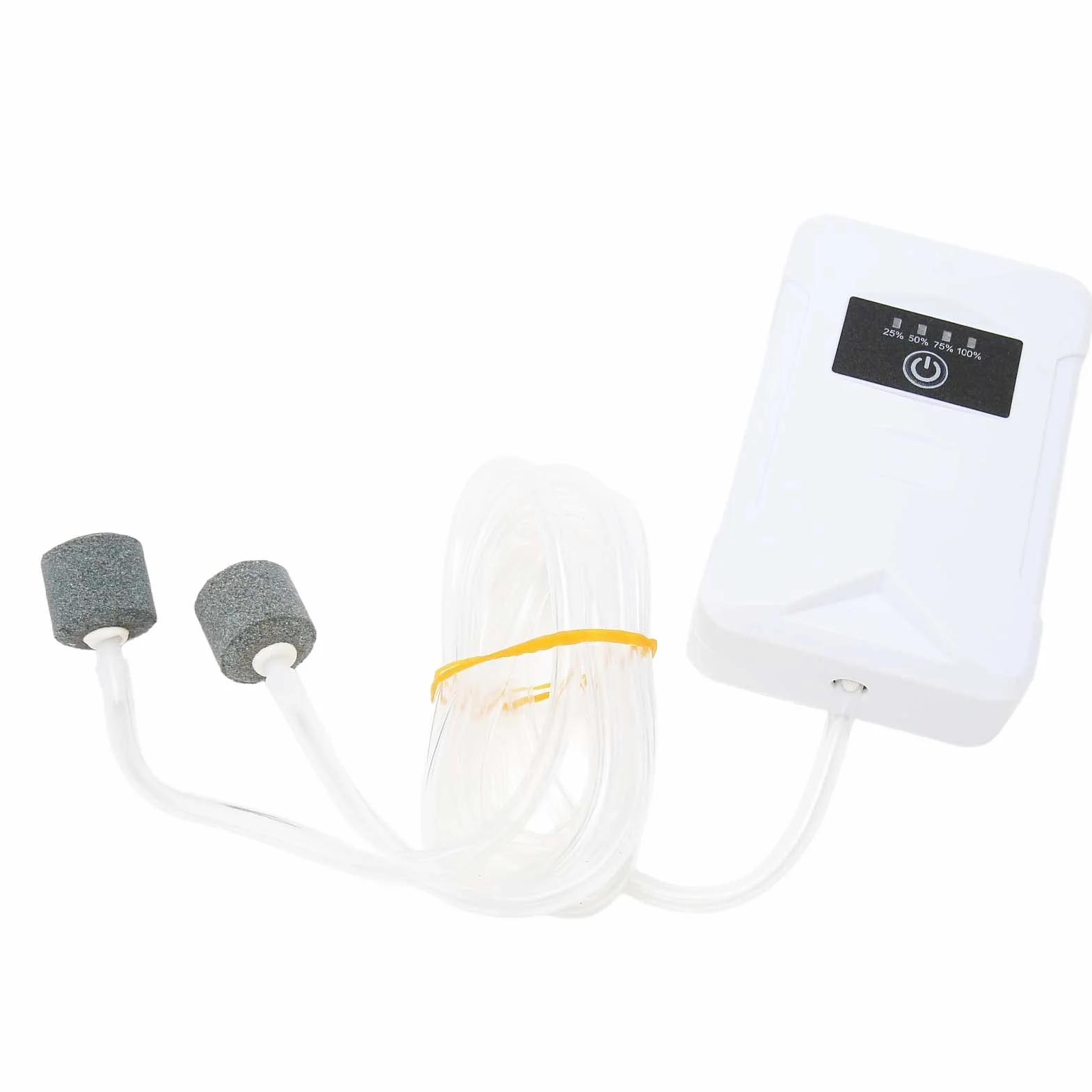 Akumulator, Pompa Tlenu w Akwarium Cicha Bateria USB 2400mAh, Podwójna Przenośna Pompa Powietrza do Połowu Ryb, 2 Tryby Zasilania, Reakcja na awarię Zasilania, Kompaktowa i