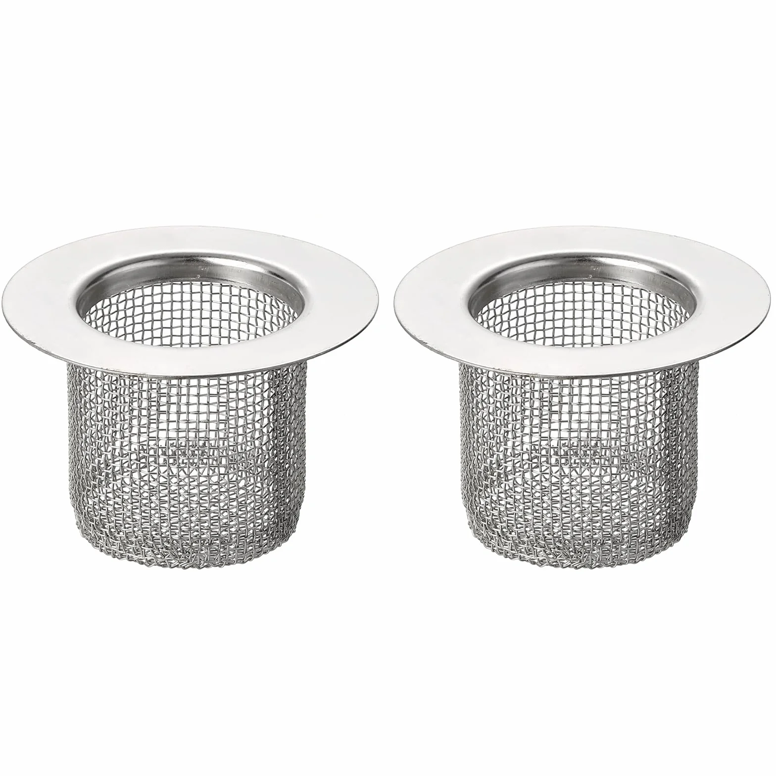 QUARKZMAN 2 szt. Filtry do zlewu łazienkowego, pasują do otworu odpływowego o średnicy 1,57 cala - 2 cali, 40 mm Deep 304 ze stali nierdzewnej do odpływu i odpływu na podłogę