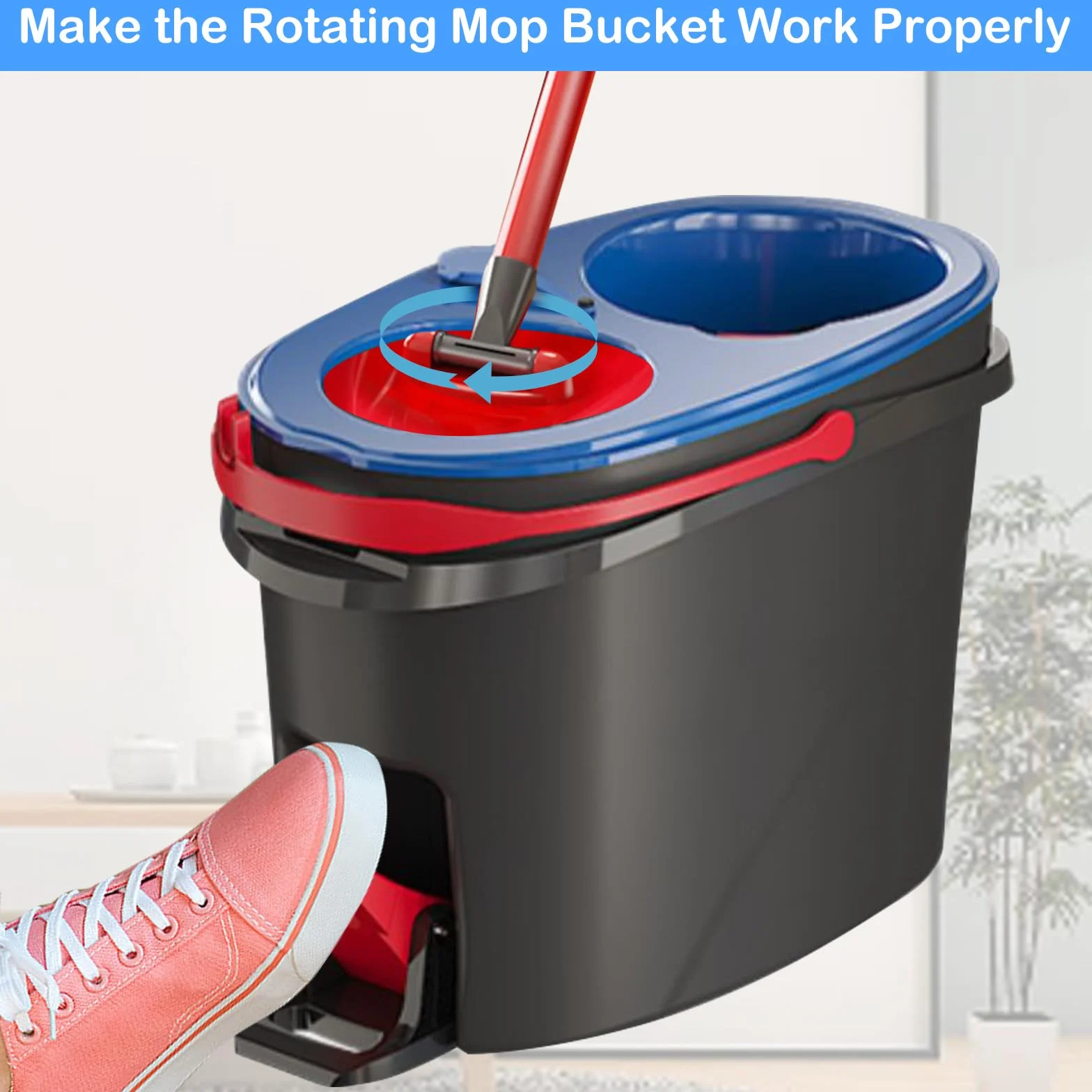 4-częściowy zestaw części zamiennych do mopa Spin Mop, wiaderko sprzęgła, zamiennik koła zębatego, kompatybilne z Ocedar, One Way łożyska, zębnika zębatego, zamiennik do mopa Vileda i wielu innych
