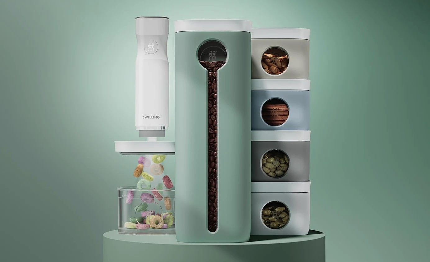 ZWILLING FRESH & SAVE CUBE Pojemnik na pojemnik o rozmiarze 4S, ochrona przed światłem słonecznym, wskaźnik poziomu napełnienia, tworzywo sztuczne wolne od BPA, kość słoniowa