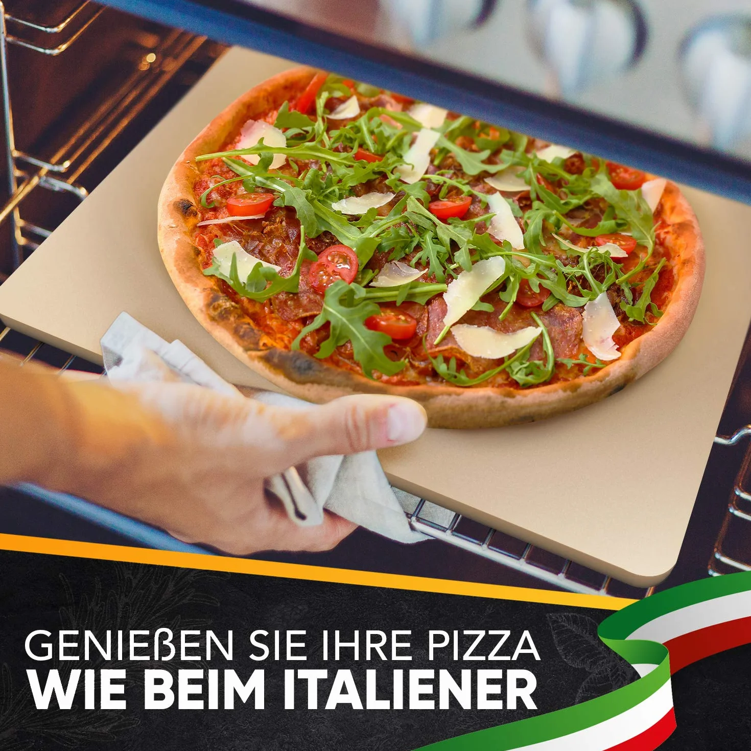 Loco Bird kamień do pizzy, łopatka do pizzy, grilla gazowego, w zestawie 3 szt., prostokątny z kordylierytu, do chrupiącej podłogi