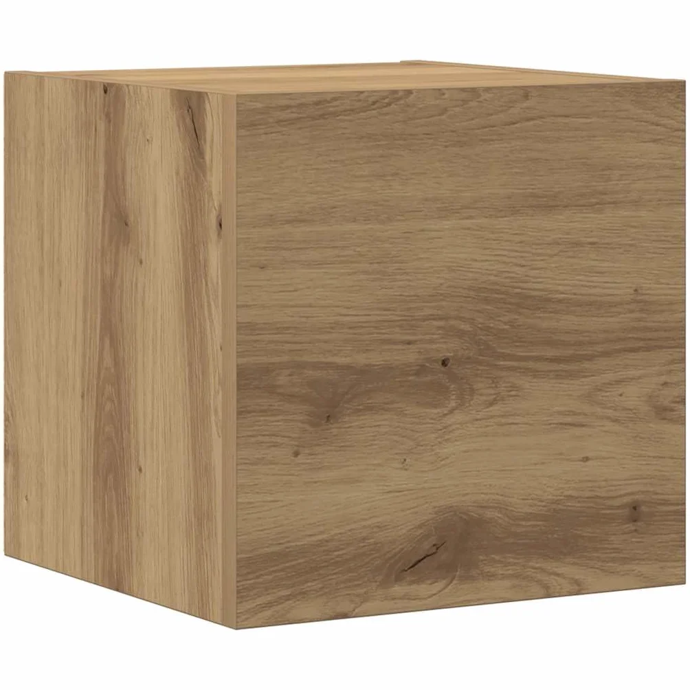 5-częściowy zestaw do montażu na ścianie, dąb Artisan, materiał drewnopochodny, szerokość 100 cm, nowoczesny design, do salonu, konsola medialna, trwała