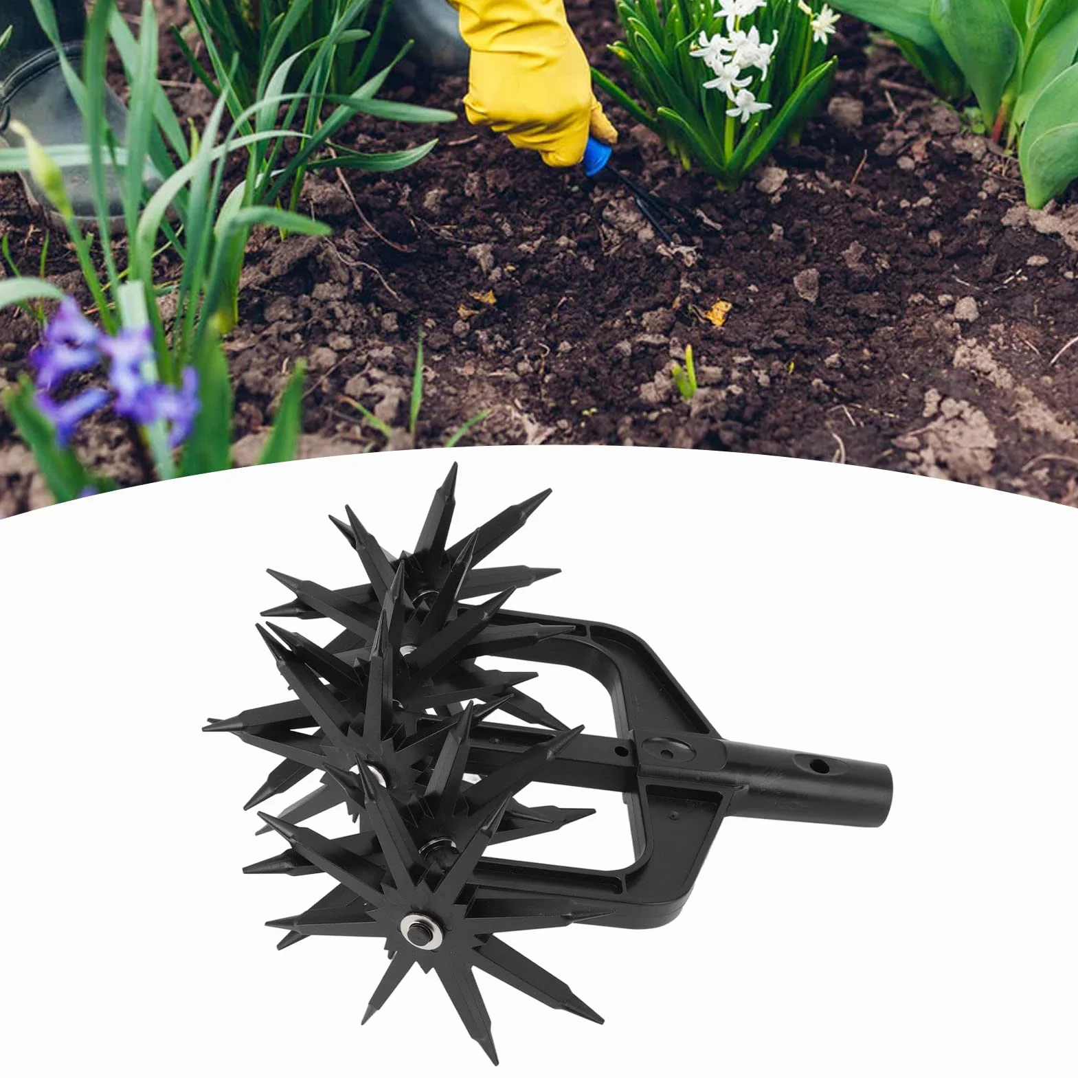 Aerator do Trawnika, Kultywator Rotacyjny 2 w 1 i Kultywator Ogrodowy Wertykulator Ogrodowy Wertykulator Wentylowany Glebogryzarka Rotacyjna do Napowietrzania Patio Ogrodowego