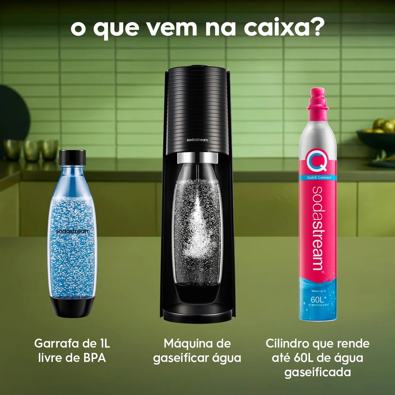 SodaStream Saturator Terra, Czarny