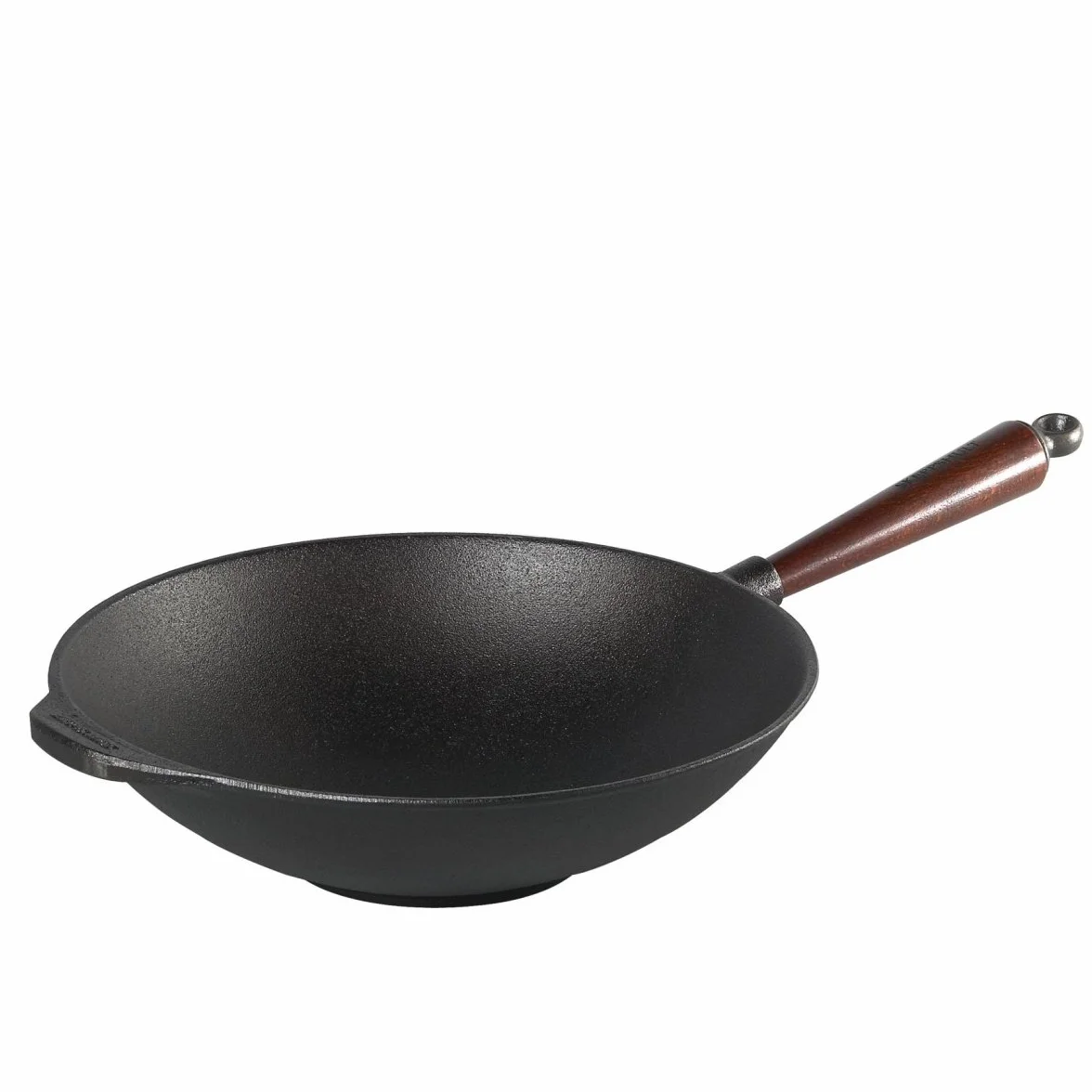 Wok patelnia żeliwna 30 cm uchwyt drewniany Skeppshult