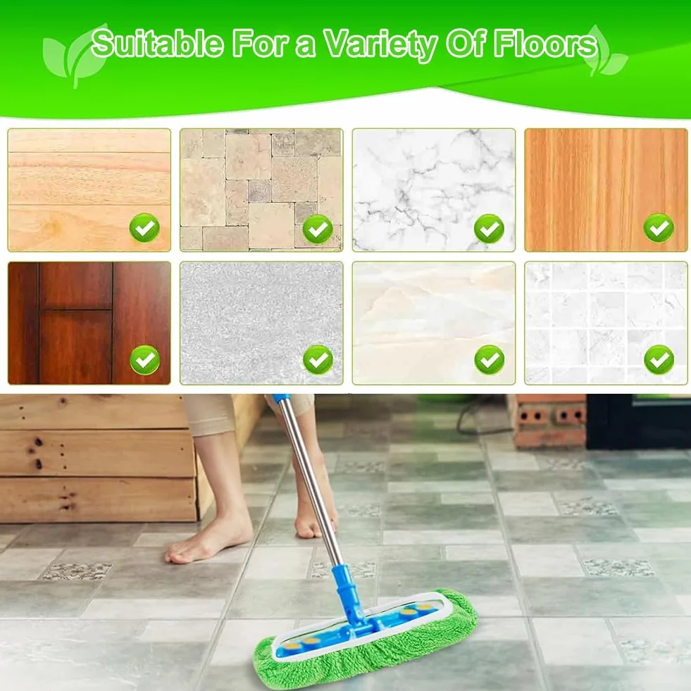Ścierki wielokrotnego użytku do Swiffer Sweeper Mop, 25 x 11,5 cm Słuchawki z mikrofibry Swiffer, 4 sztuki ściereczki do mopa z mikrofibry, do wszystkich rodzajów podłóg