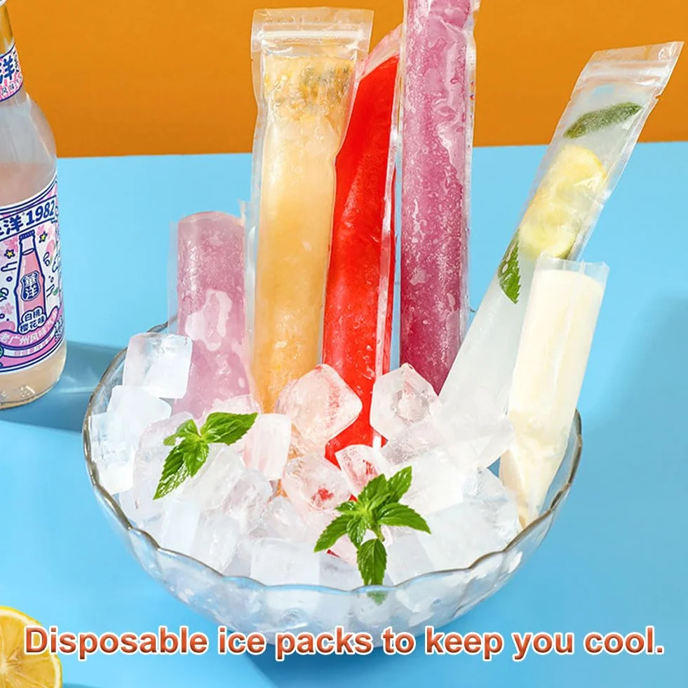 100 szt. Torby na foremki Popsicle Torby Popsicle Formy z lejkiem na jogurt, mrożone cukierki Party Favors
