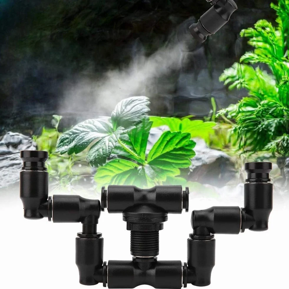 Dysza do terrarium 360° regulowana podwójna głowica mini zraszająca 1/4" Connect