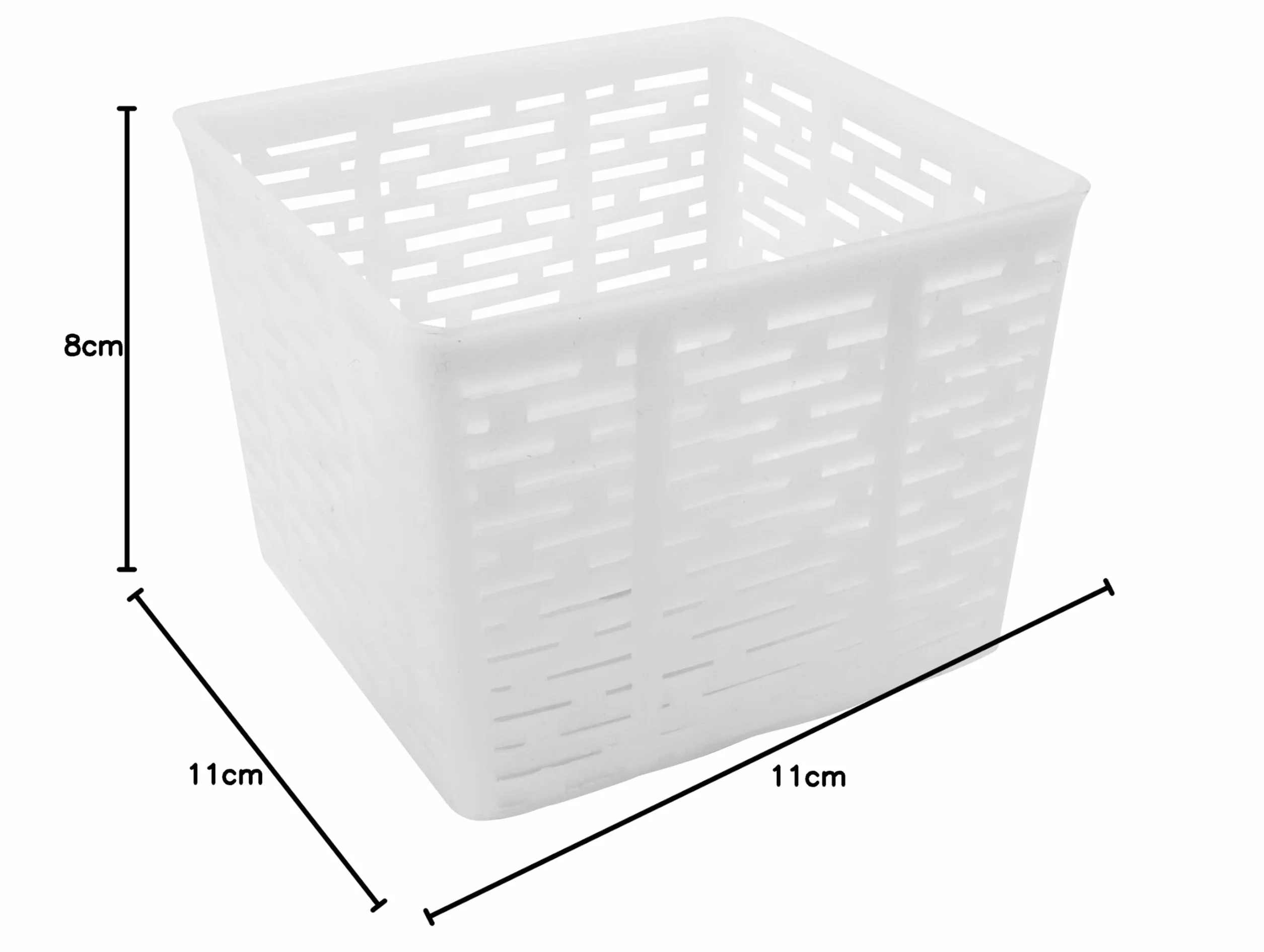 Browin 411313 Kwadratowa forma do sera, 11 x 11 x 8,5 cm, do 500 g idealna do produkcji sera w domu, do sera podpuszczkowego, serów twarogowych, biała