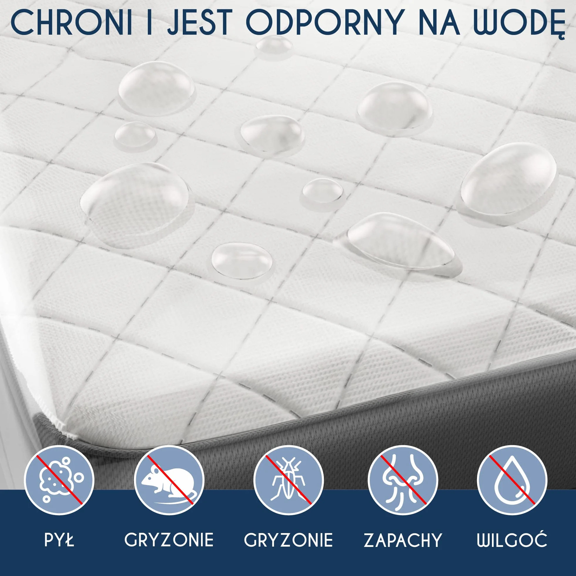 Plastikowy pokrowiec ochronny na materac 135x190 cm (grubość 30 cm) - pokrowiec na materac z dużym zamkiem błyskawicznym - torba do przechowywania - odporny i wielokrotnego użytku