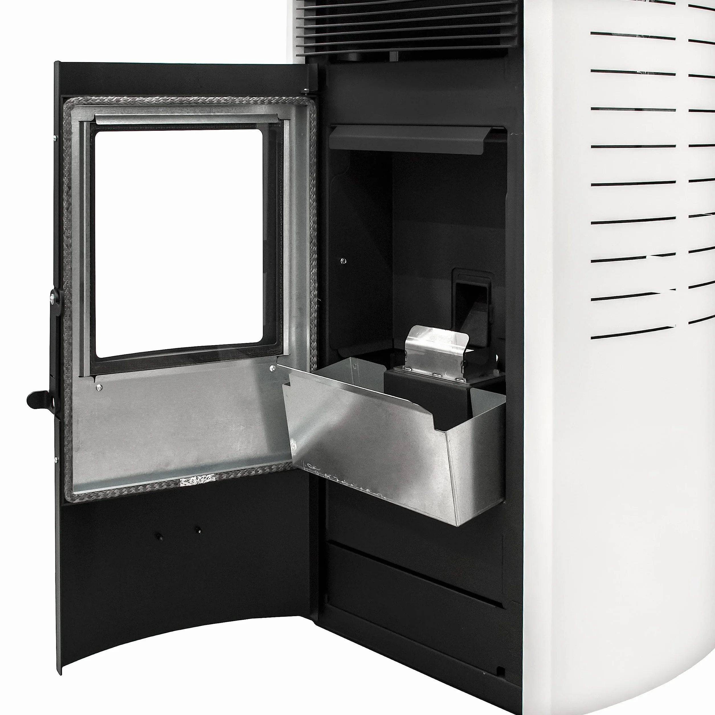 STUFE A PELLET ITALIA Siberia Aria New 15 KW kanalizowany | piec na pellet ogrzewa 140 m², wydajność 92%, autonomia 30 godz, programowalny, 5 prędkości i mocy, 24 miesiące, biały