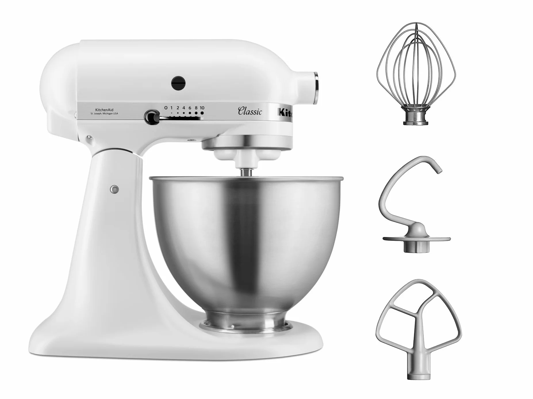 Kitchenaid Classic Robot Kuchenny, Biały/Srebrny, 4.3 l