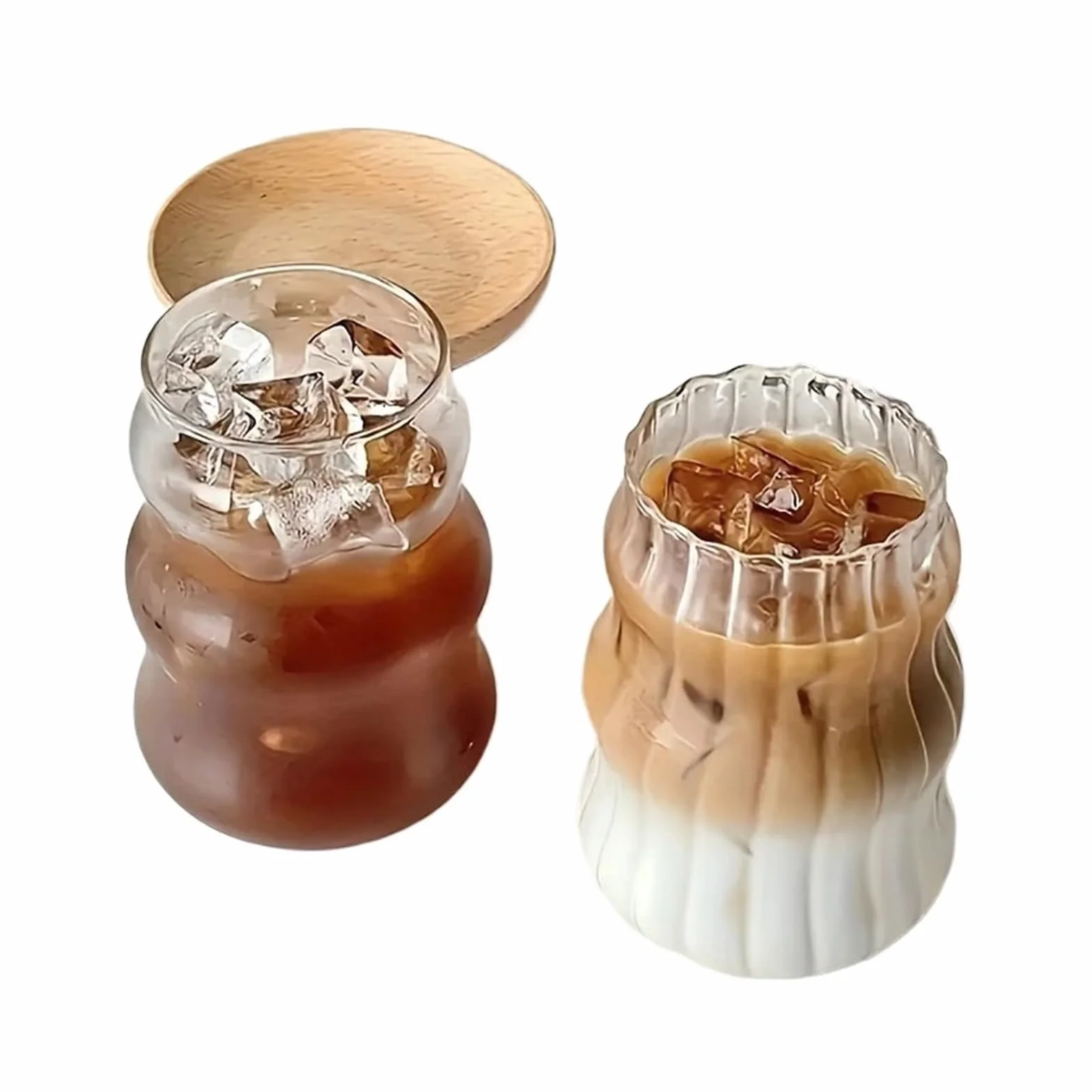 Zestaw 4 lub 6 szklanych filiżanek żaroodpornych, przezroczystych szklanek do herbaty, soku, mleka, kawy, szklanek do wody do domu (6 szt.)