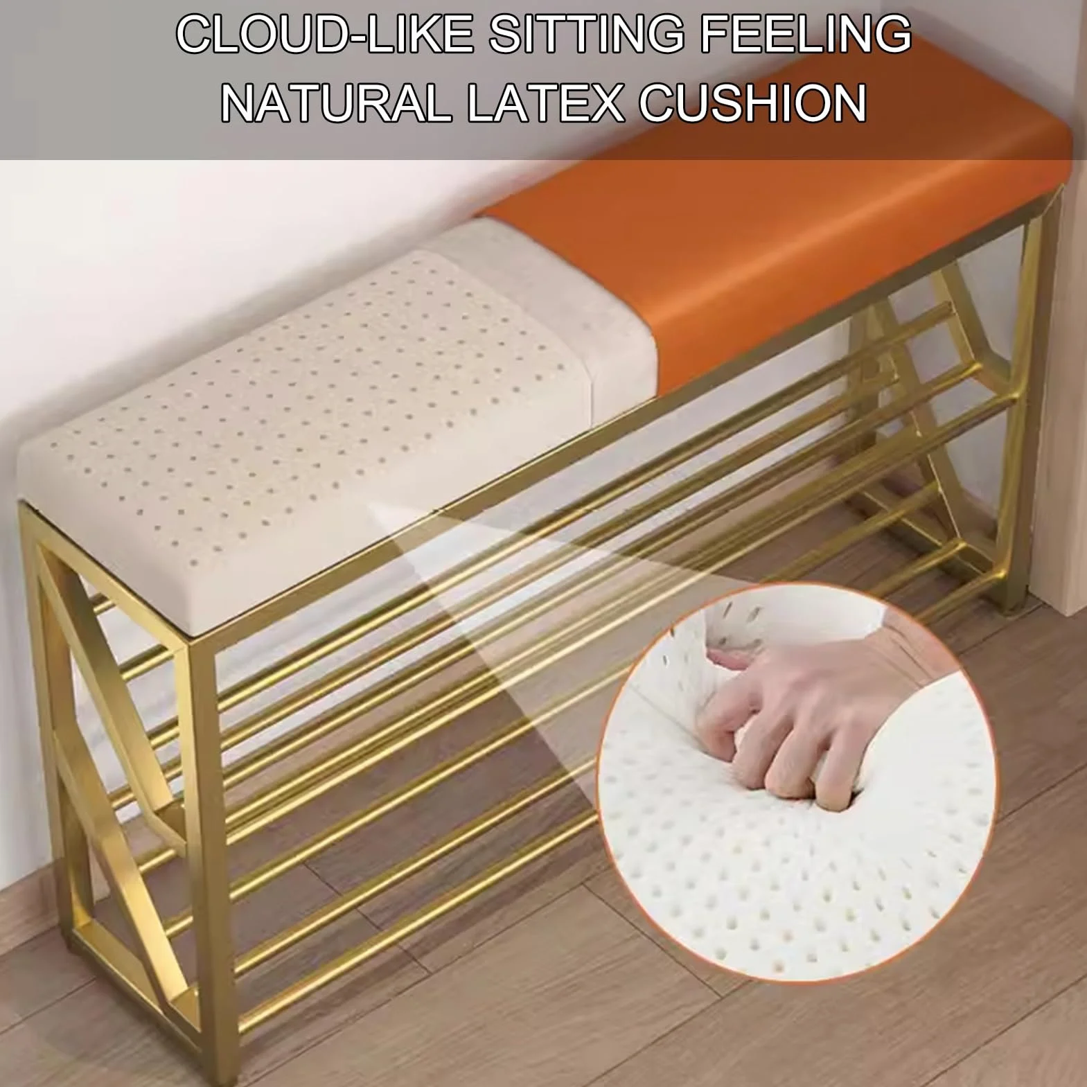 2-poziomowy metalowy stojak na buty z siedziskiem, schowek na buty wejściowe, duża pojemność, do przedpokoju, czarny, 60 cm – stylowe i funkcjonalne rozwiązanie na obuwie