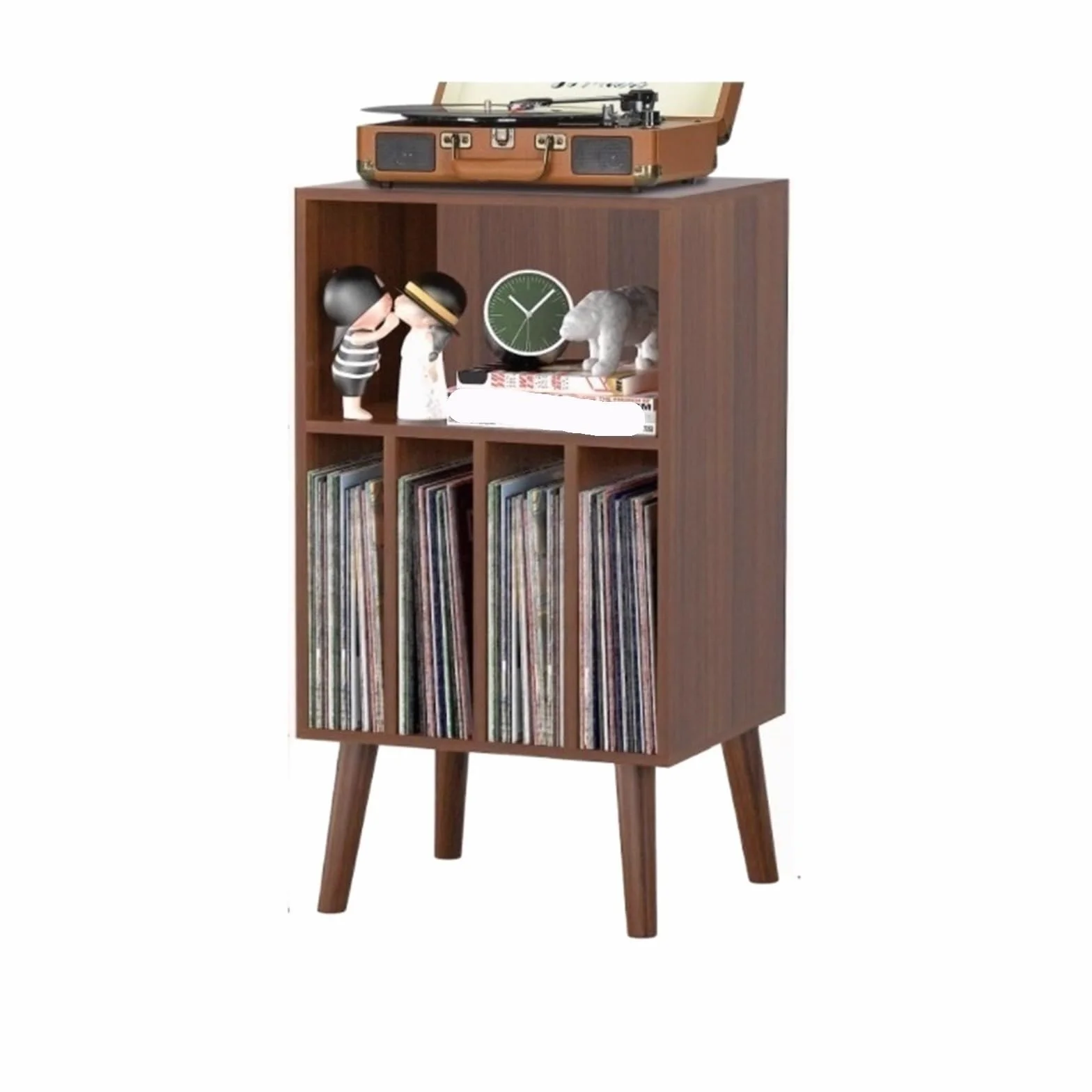 Stojak Na Płyty Gramofonowe Drewniany Stojak Na Gramofon LP, Uchwyt Płyty Winylowe, Organizer Stół, Klasyczny Pliki, Książki Do Przechowywania Książki