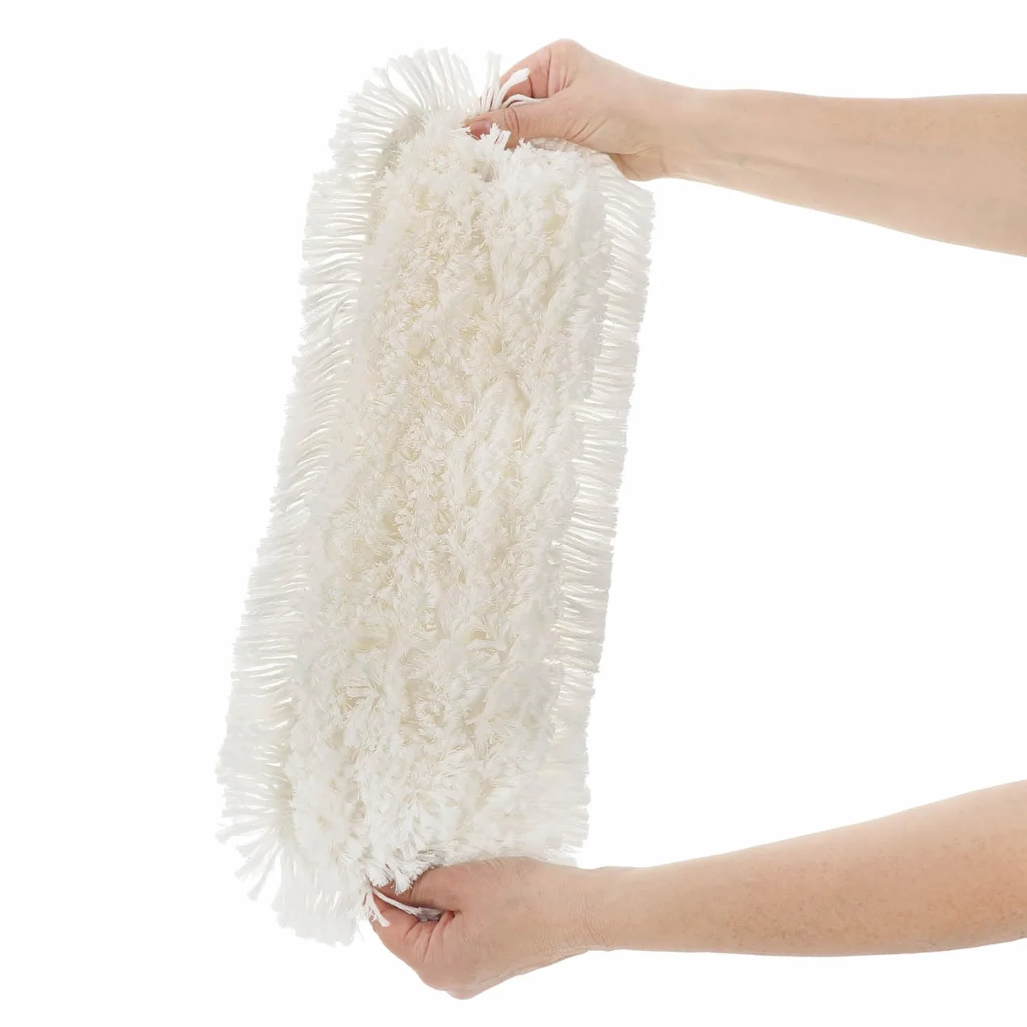 COM-FOUR® 4x Premium Wiping Cloth - Wymienna sciereczka z mikrofibry do mopa podlogowego - do mopa o szerokosci wewnetrznej 41 cm - mozna prac w temperaturze do 60°C (4 sztuki - bialy - 41cm)