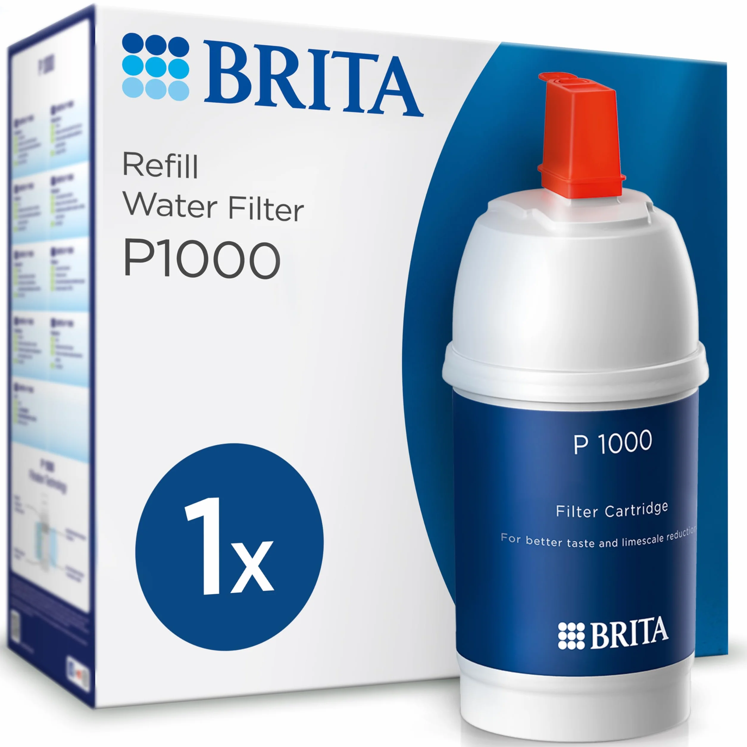 Brita Kran z filtrem do wody mypureP1, Srebrny, 26.5 cm, smaczna, czystsza woda bez chloru i zanieczyszczeń