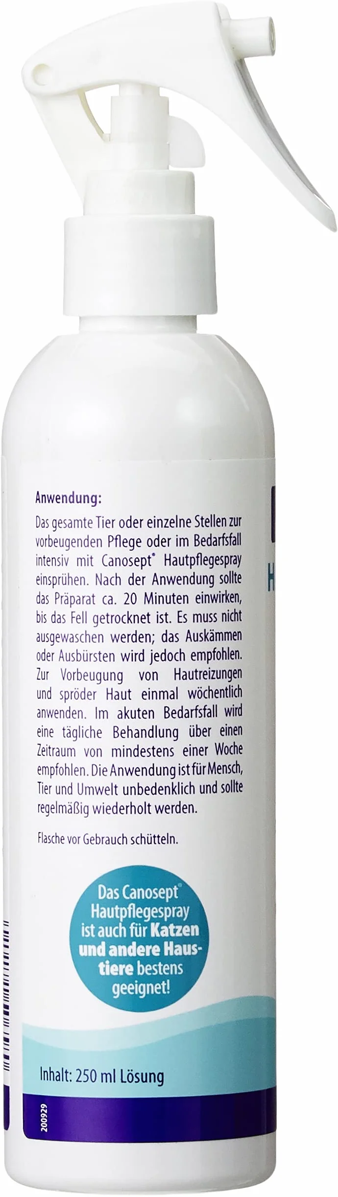 Canosept Spray Do Pielęgnacji Skóry Dla Psów 250ml - Regeneruje Skórę W Rzypadku Swędzenia, Inwazji Szkodników, Roztoczy, Podrażnień I Stanów Zapalnych