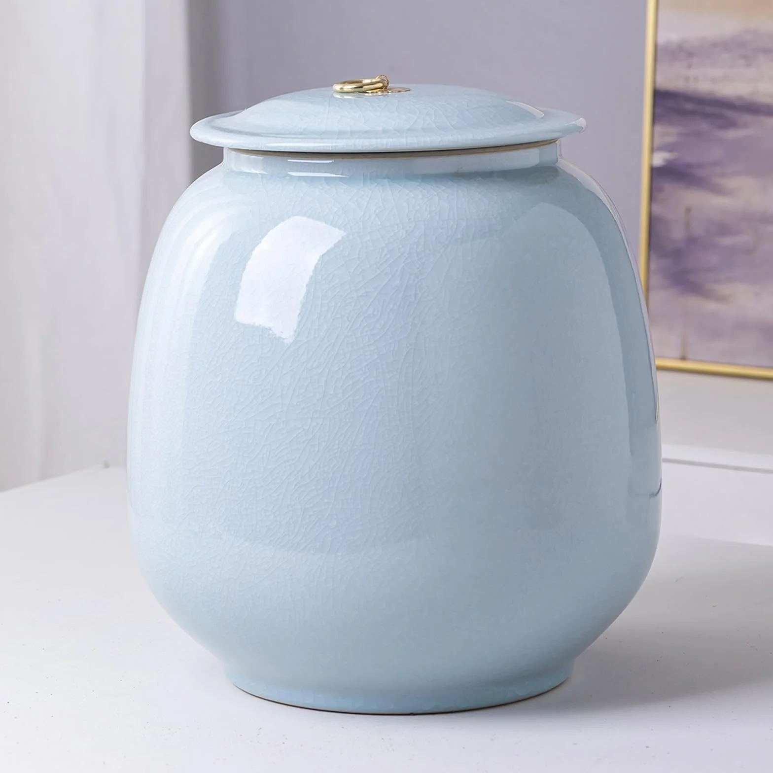 Ceramiczny słoik do przechowywania ryżu, hermetyczny pojemnik na żywność do przechowywania ziarna, idealny do mąki, cukru, płatków śniadaniowych, kawy i ryżu