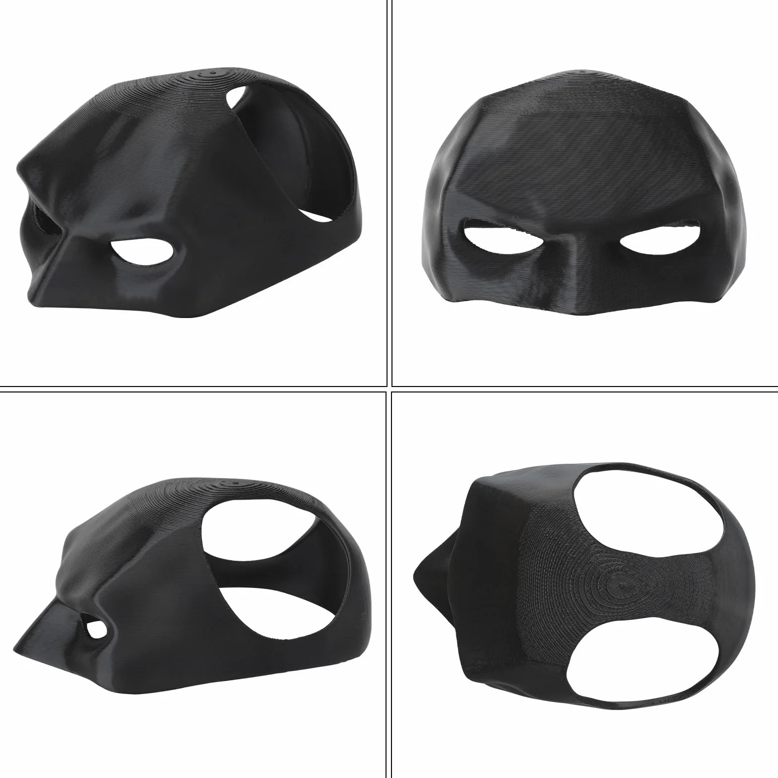 HENGBIRD Maska dla kotów Batman, czarna maska nietoperza, kostium Batcat Halloween 13 cm