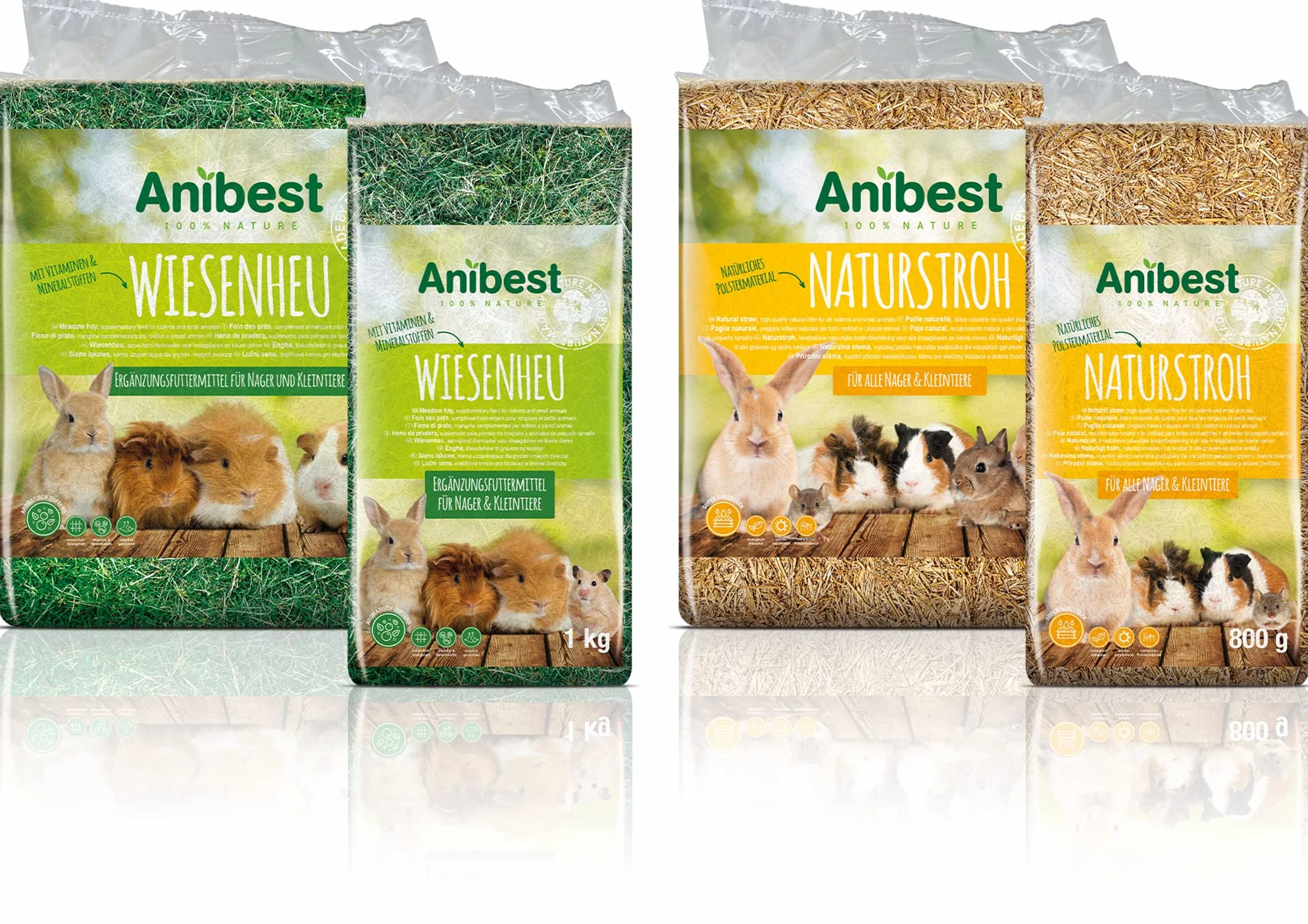 Anibest Naturalna słoma, żwirek dla małych zwierząt 100% naturalny ściółka dla gryzoni i królików
