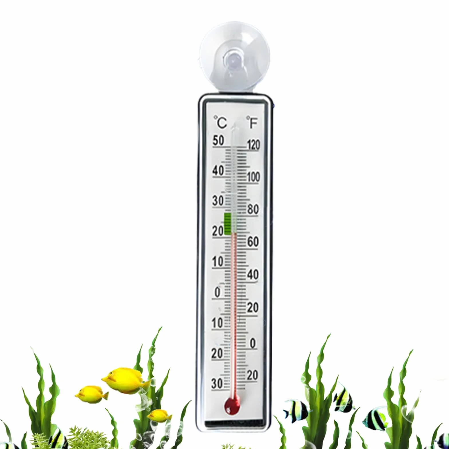 Termometr do Akwarium - Monitor Temperatury w Terrarium - Antykolizyjny Termometr Z Przyssawką Dla Terrarium Gadów Akwarium Gotowania Warzenia I Pieczenia