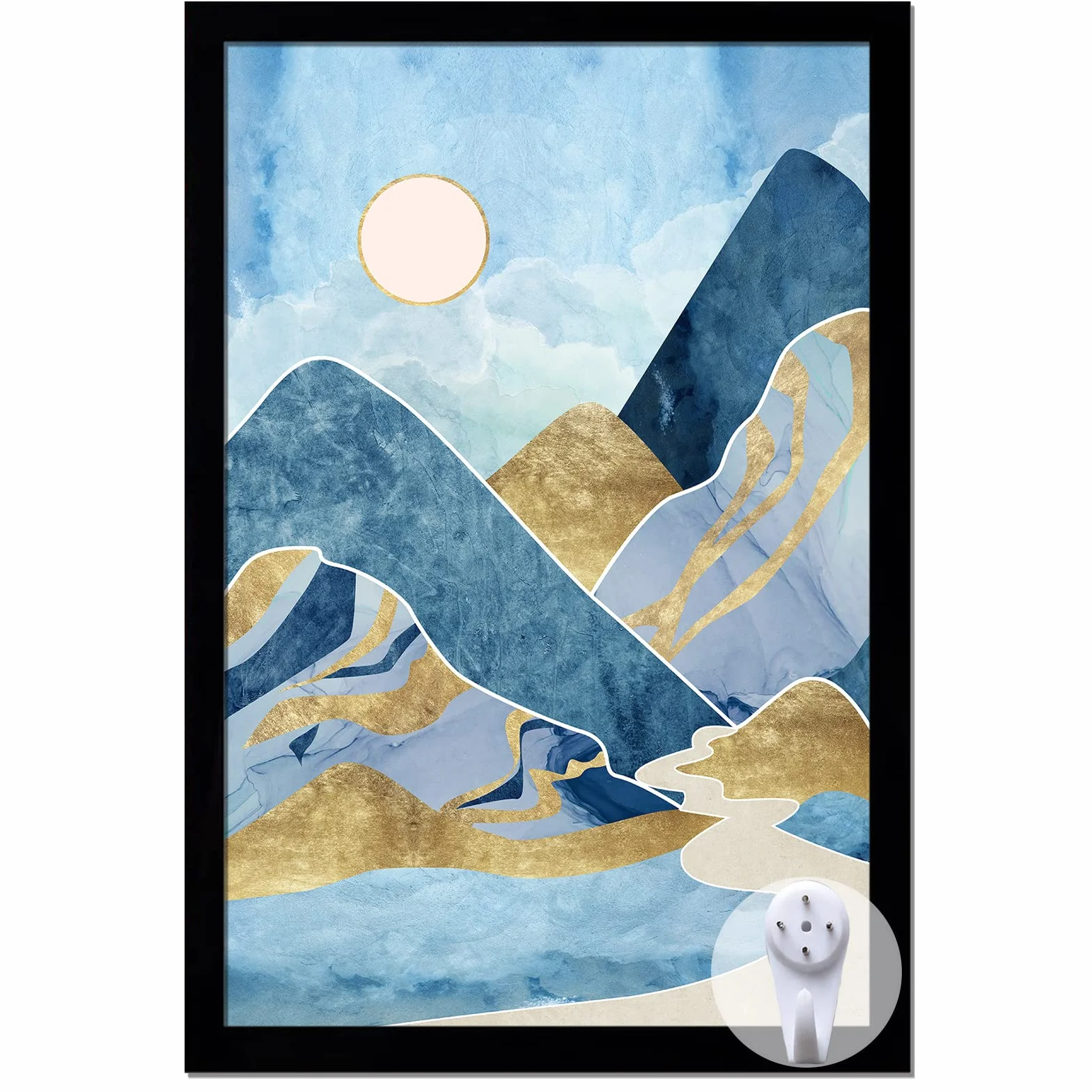 Czarna ramka na zdjęcia, 30 x 45,7 cm, do kolażu zdjęć, płótno do postawienia poziomo lub pionowo, do montażu na ścianie i na stół (rozmiar 30,5 x 45,7 cm)
