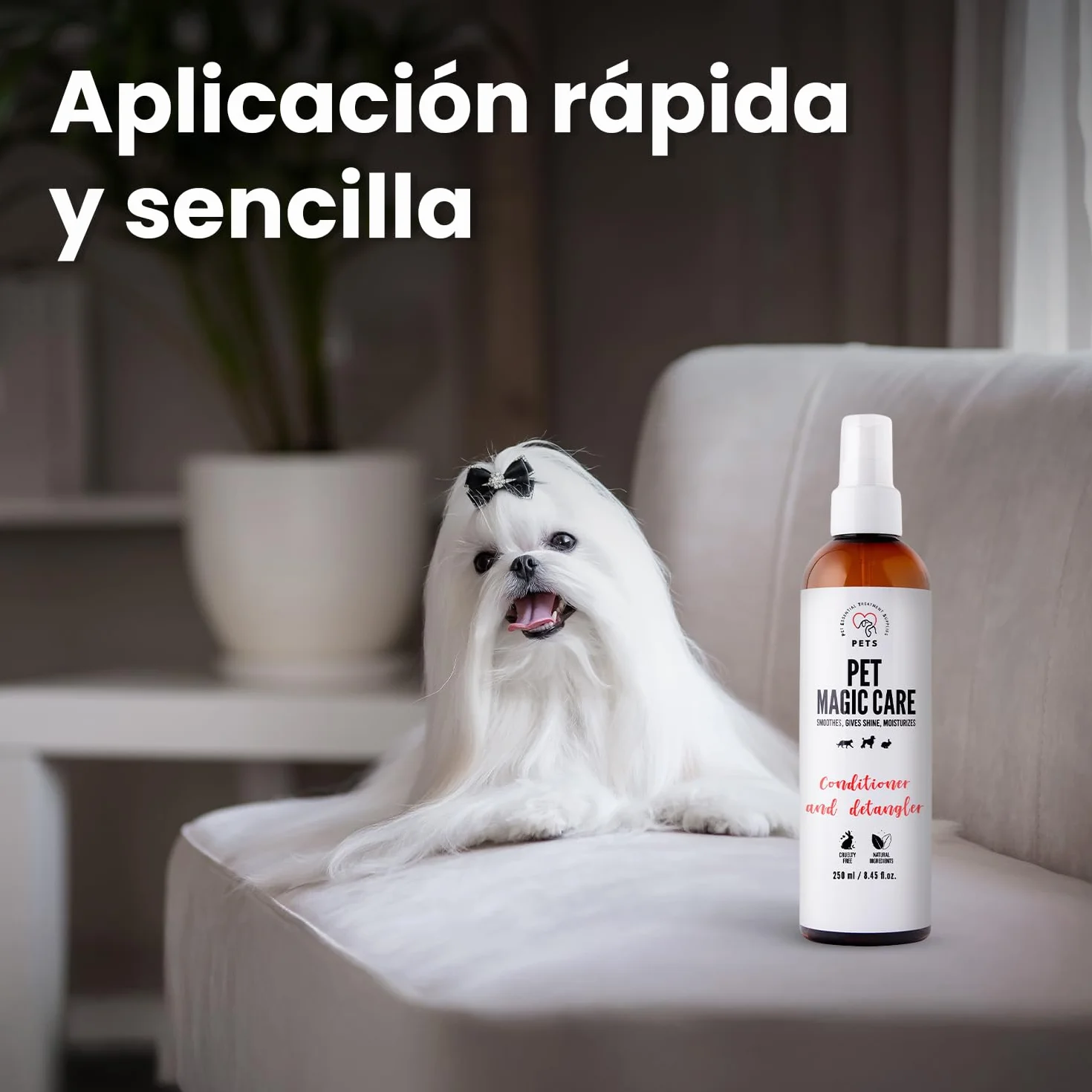 Pets Magic spray do odfilcowywania psa i kota 250 ml odżywka rozczesywania futra