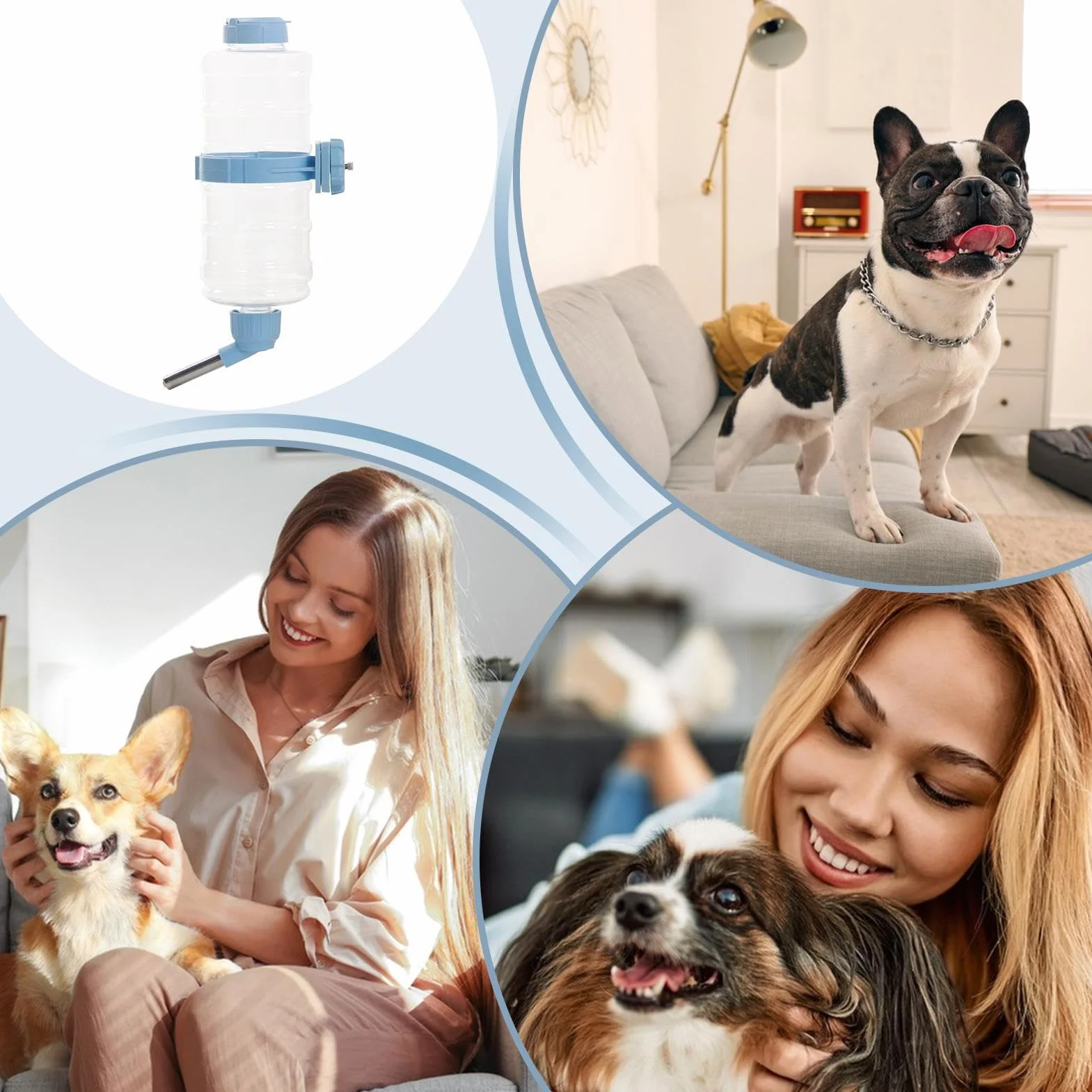 Hamster Water Bottle No-Drip Pet Dispenser 11.81x4.57x4.57 Inches Automatic Feeder Leak-Proof Cage Mount Transparent