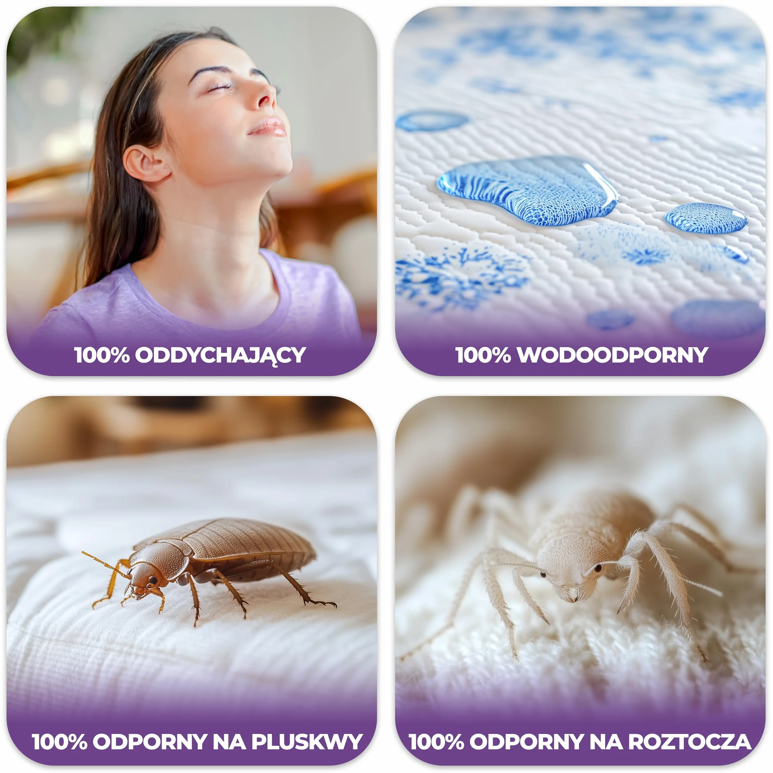 Utopia Bedding Pokrowiec na Materac Wodoodporny z Zamkiem Błyskawicznym, Certyfikat Oeko-TEX, Ochraniacz na Materac (biały, 160 x 200 x 20)